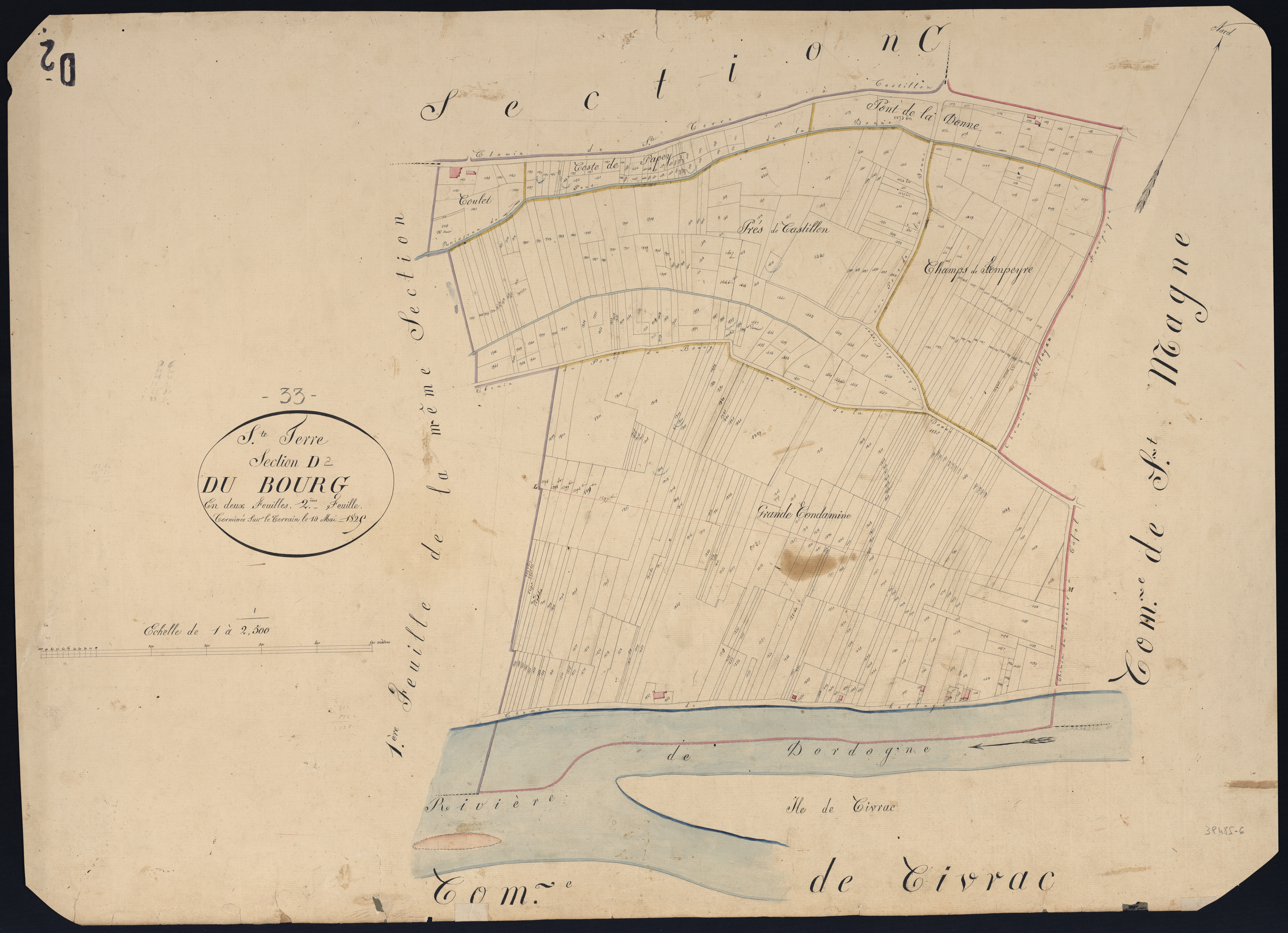 Sainte-Terre - -Section D feuille 2 : Le Bourg