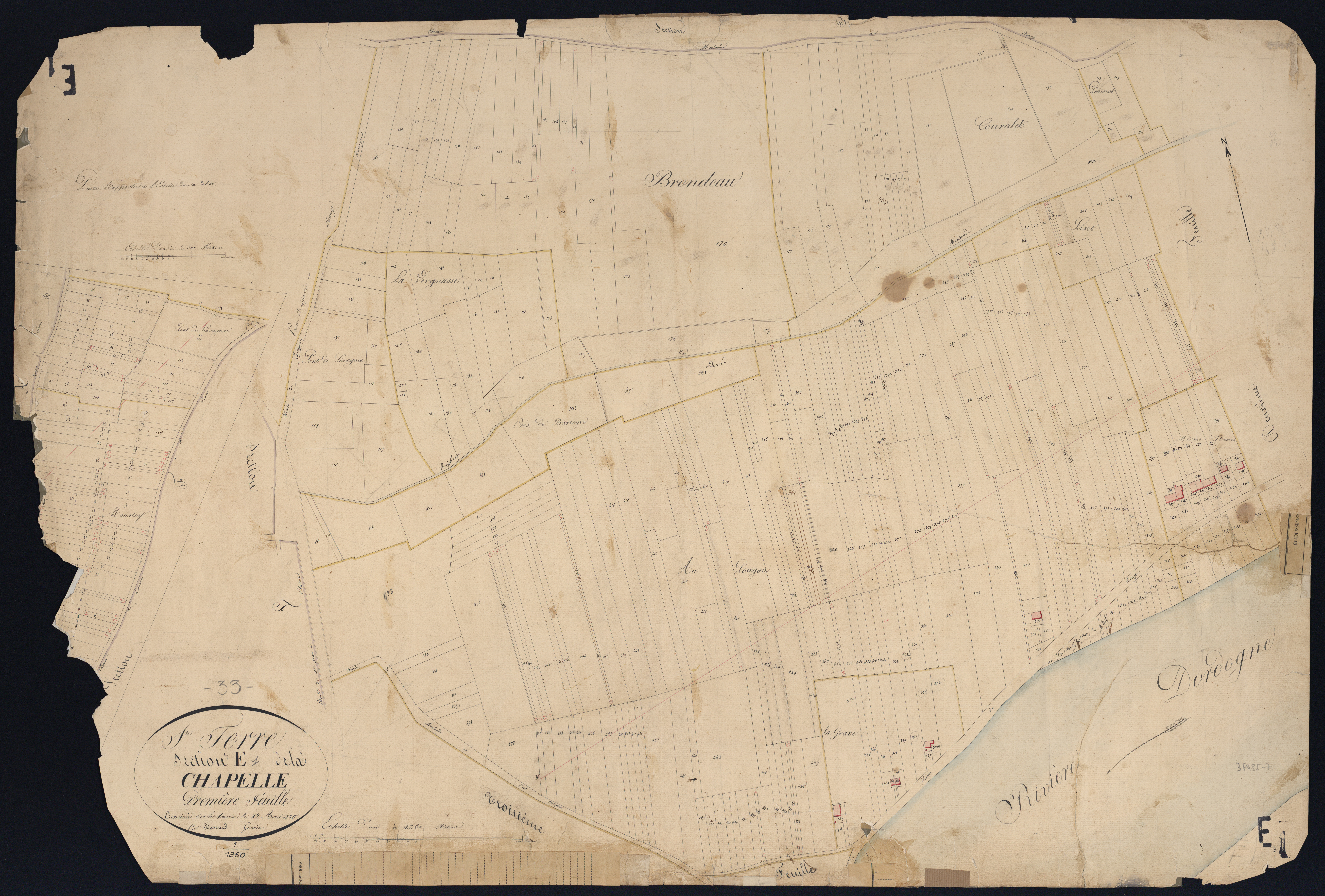 Sainte-Terre - -Section E feuille 1 : La Chapelle