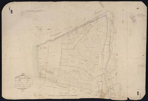 Saint-Vincent-de-Pertignas - -Section B feuille 1 : Le Bourg