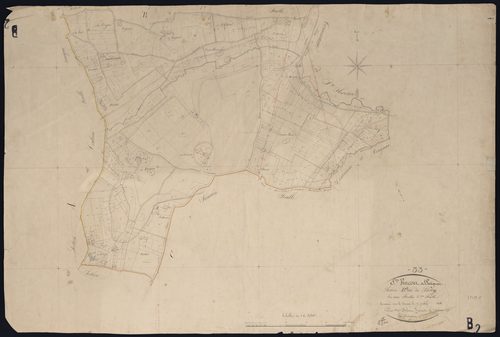 Saint-Vincent-de-Pertignas - -Section B feuille 2 : Le Bourg