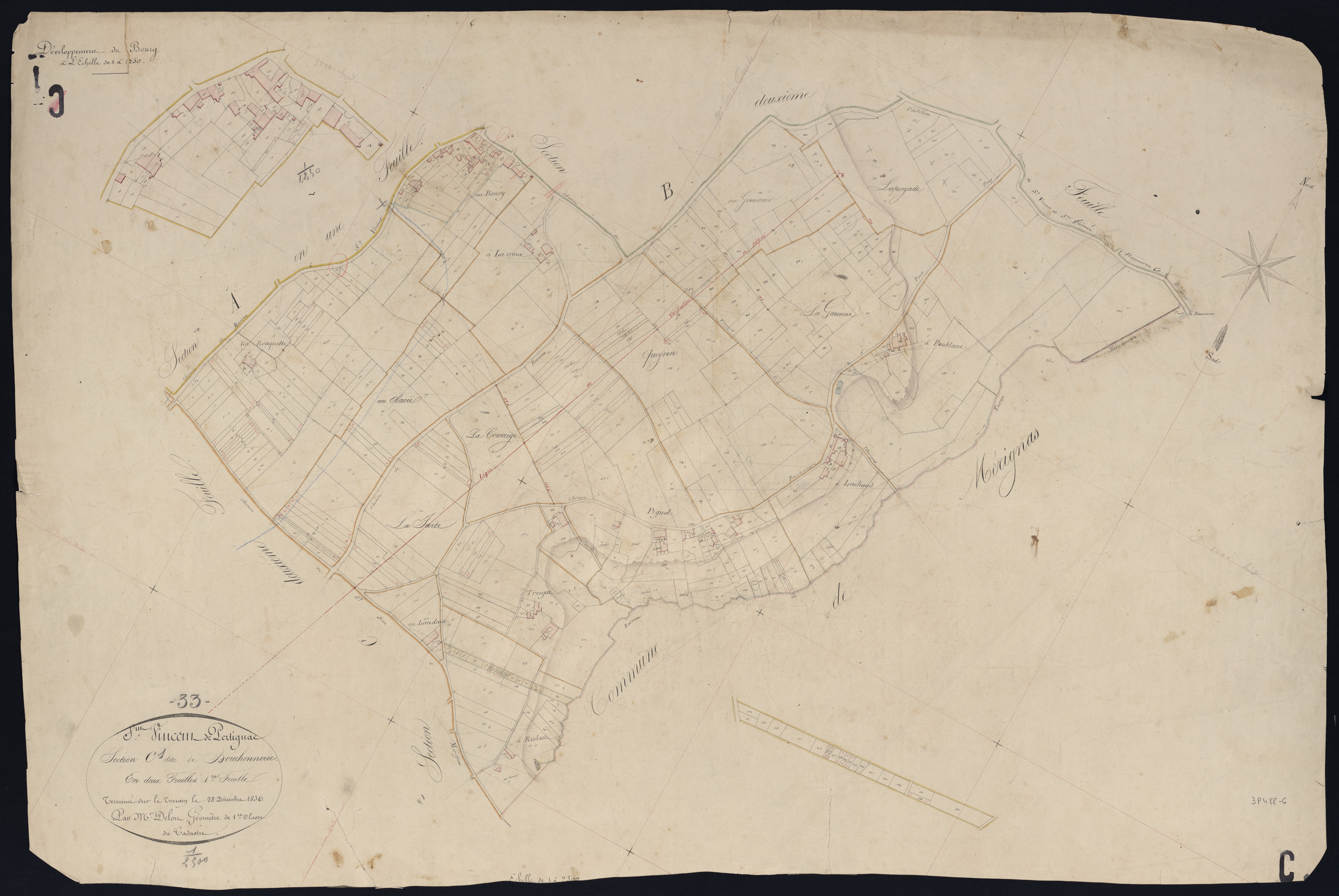 Saint-Vincent-de-Pertignas - -Section C feuille 1 : La Bouchonnerie