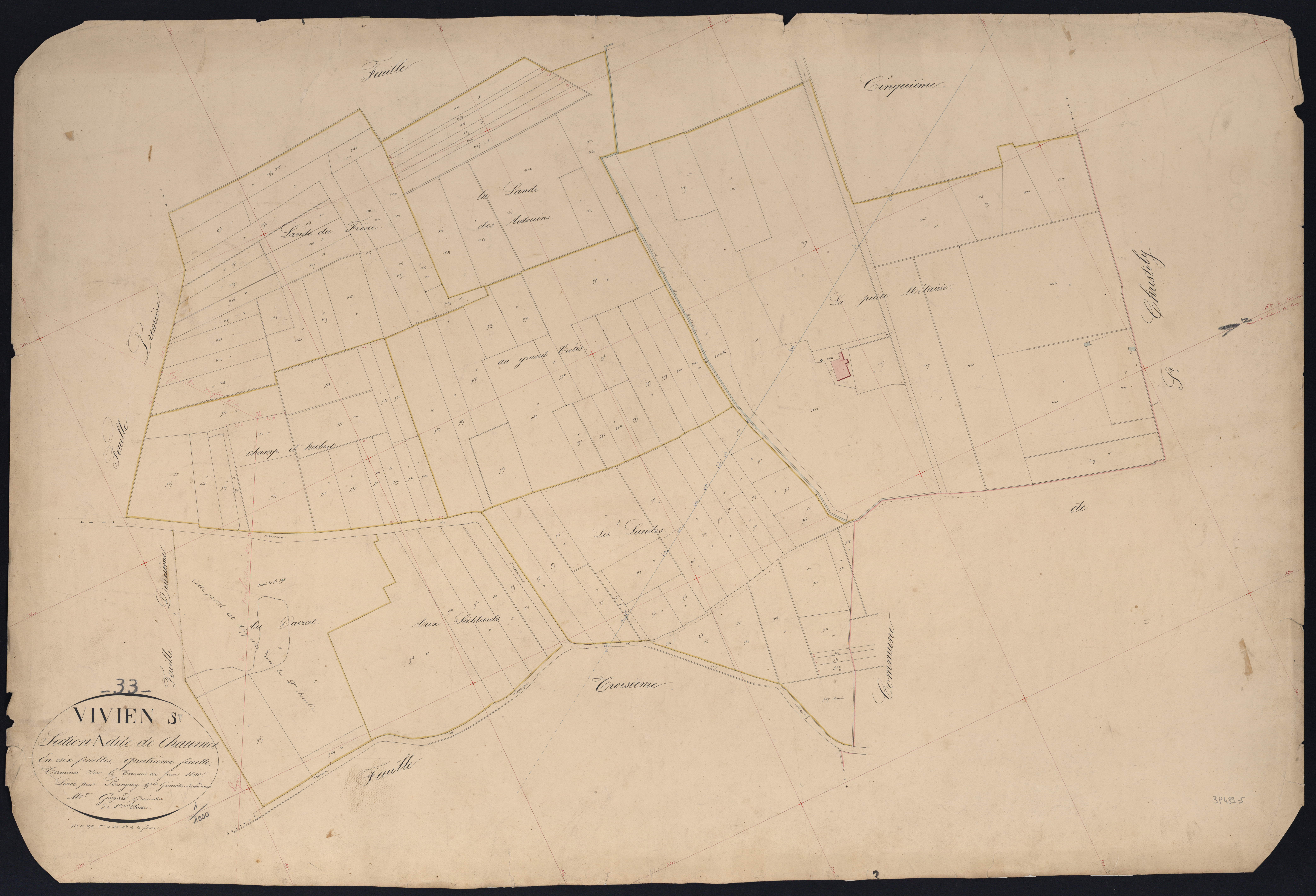Saint-Vivien-de-Blaye - -Section A feuille 4 : Chaumet