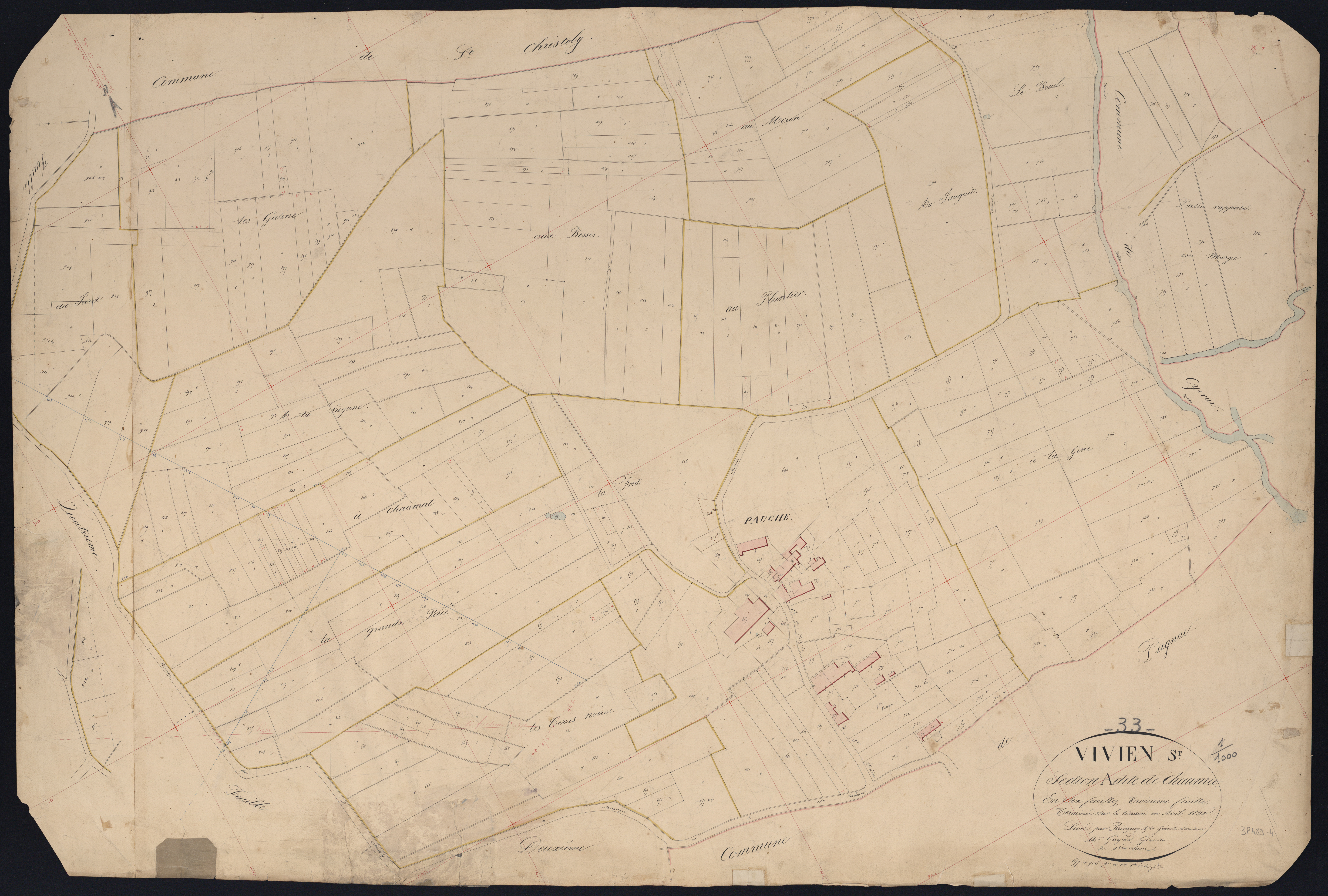 Saint-Vivien-de-Blaye - -Section A feuille 3 : Chaumet