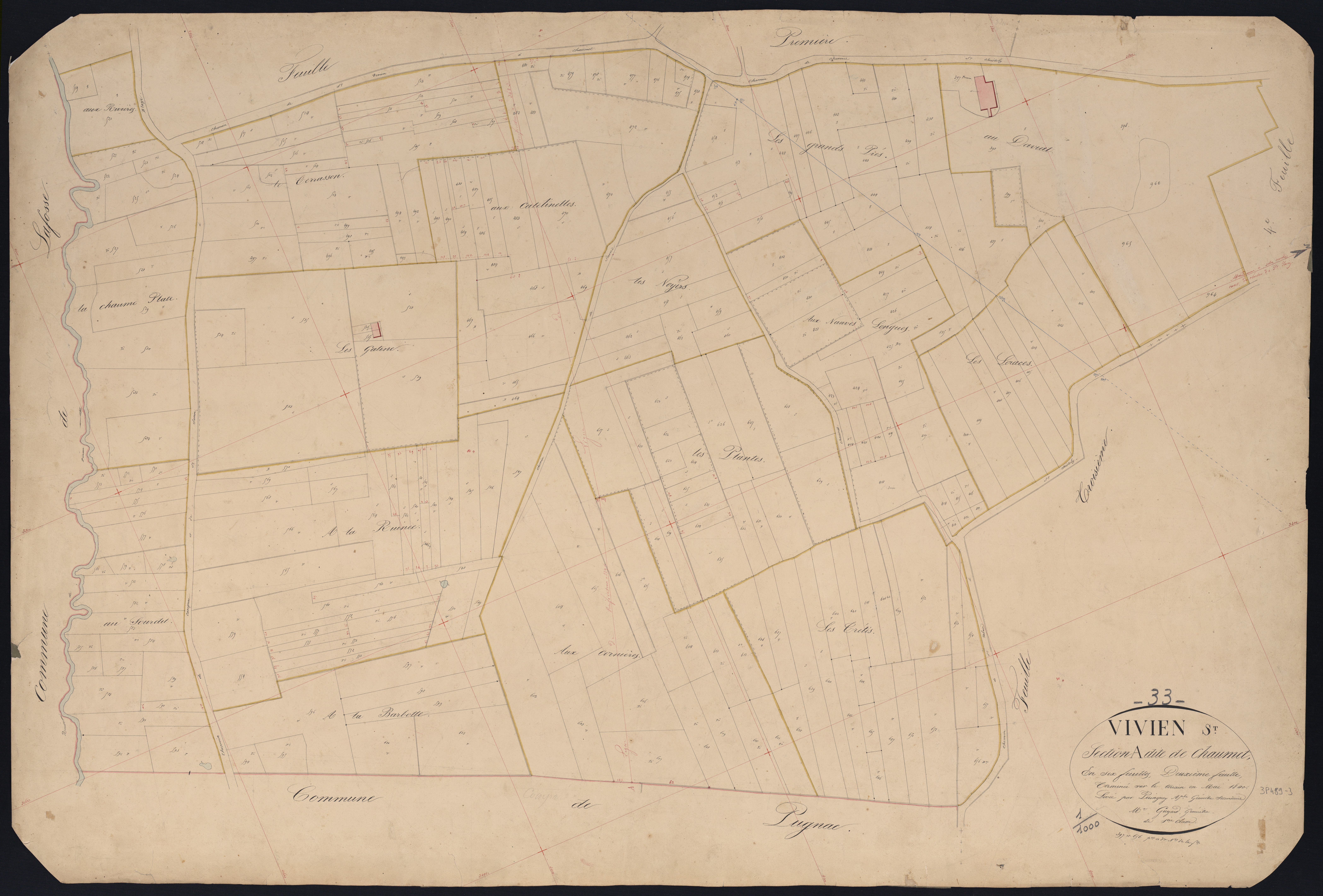 Saint-Vivien-de-Blaye - -Section A feuille 2 : Chaumet