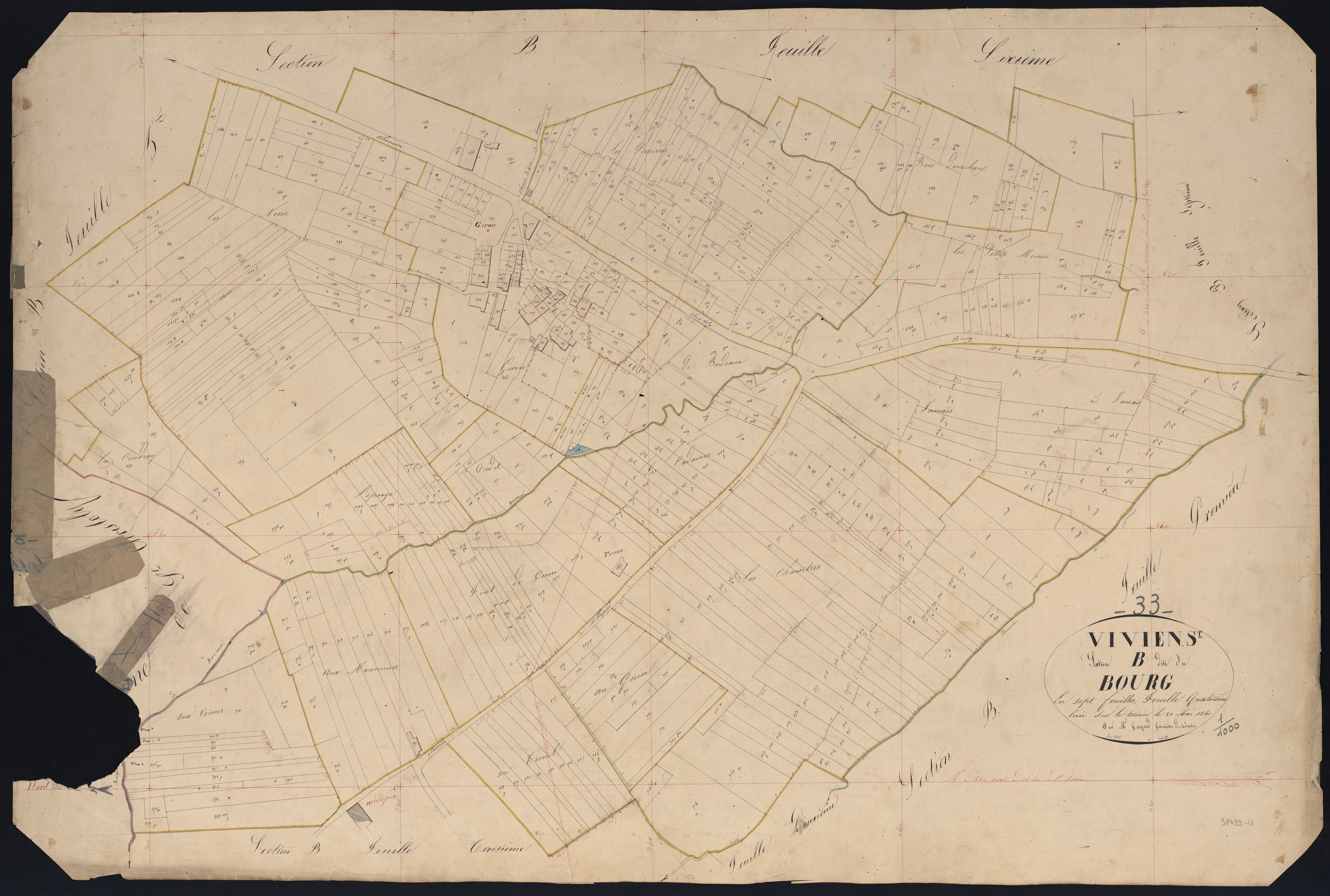 Saint-Vivien-de-Blaye - -Section B feuille 4 : Le Bourg