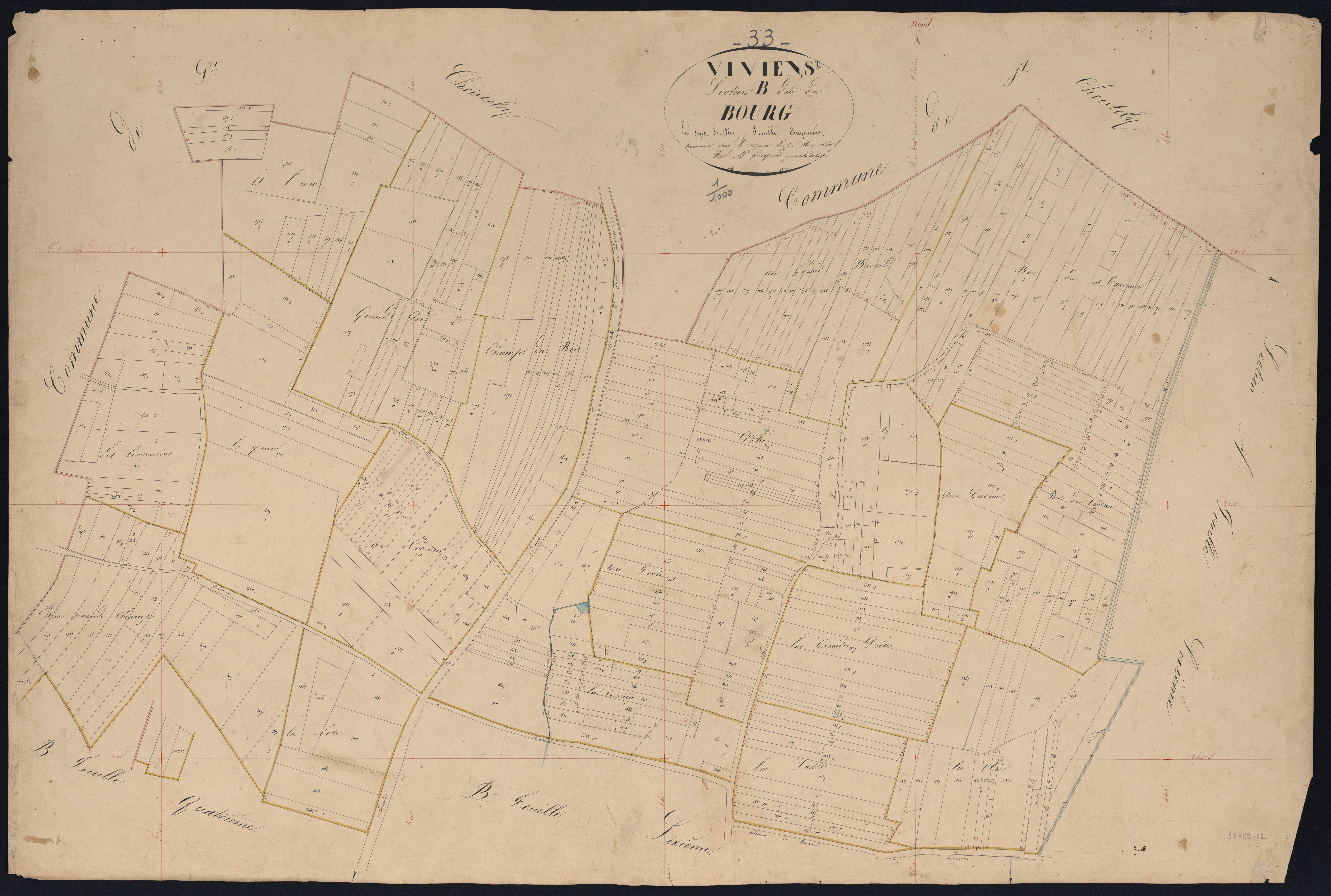 Saint-Vivien-de-Blaye - -Section B feuille 5 : Le Bourg