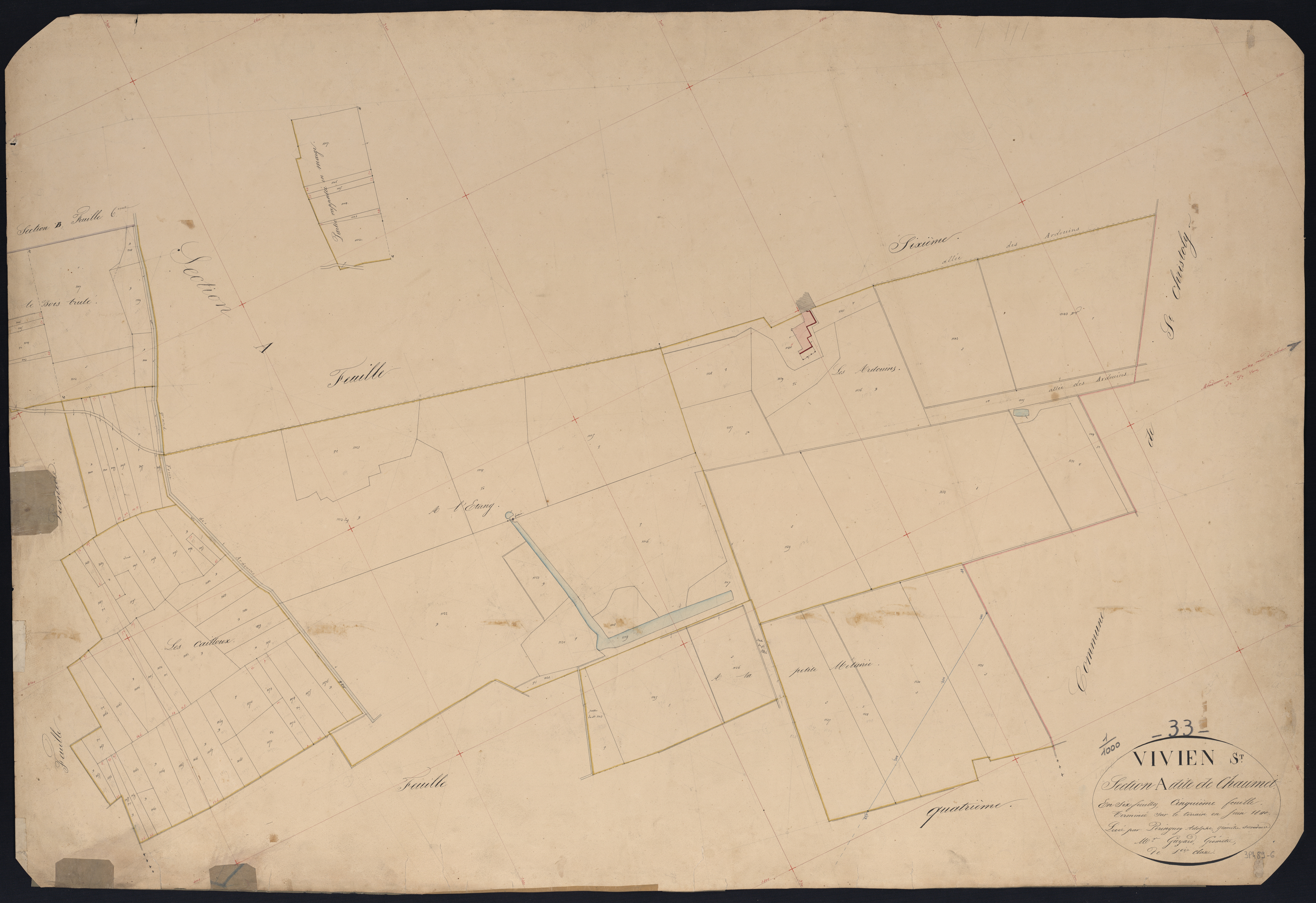 Saint-Vivien-de-Blaye - -Section A feuille 5 : Chaumet