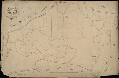 Saint-Vivien-de-Médoc - -Section E feuille 1 : Les Cabiraux