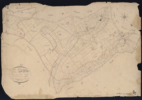 Saint-Vivien-de-Monségur - -Section D feuille 2 : Le Bourg