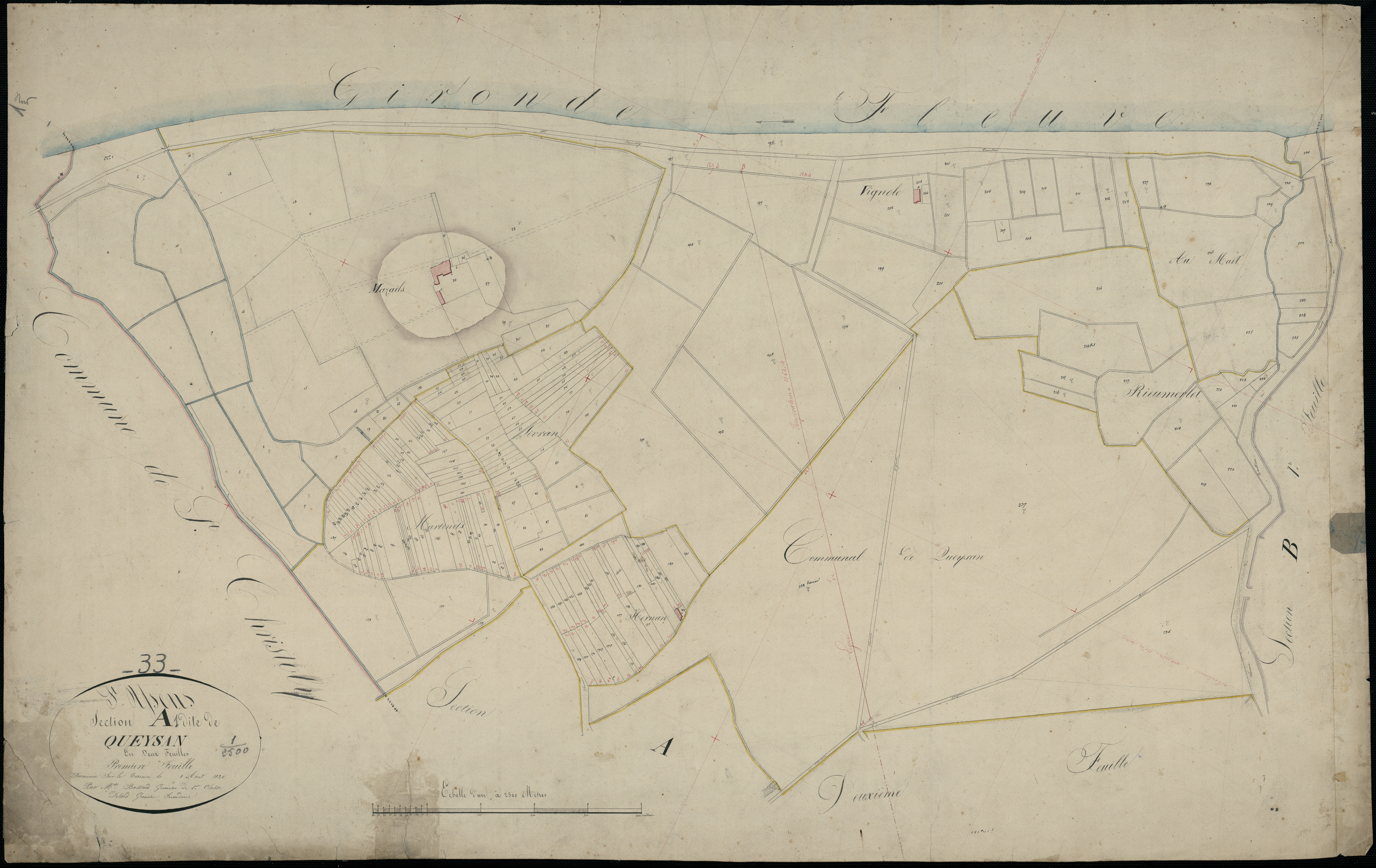 Saint-Yzans-de-Médoc - -Section A feuille 1 : Queysan