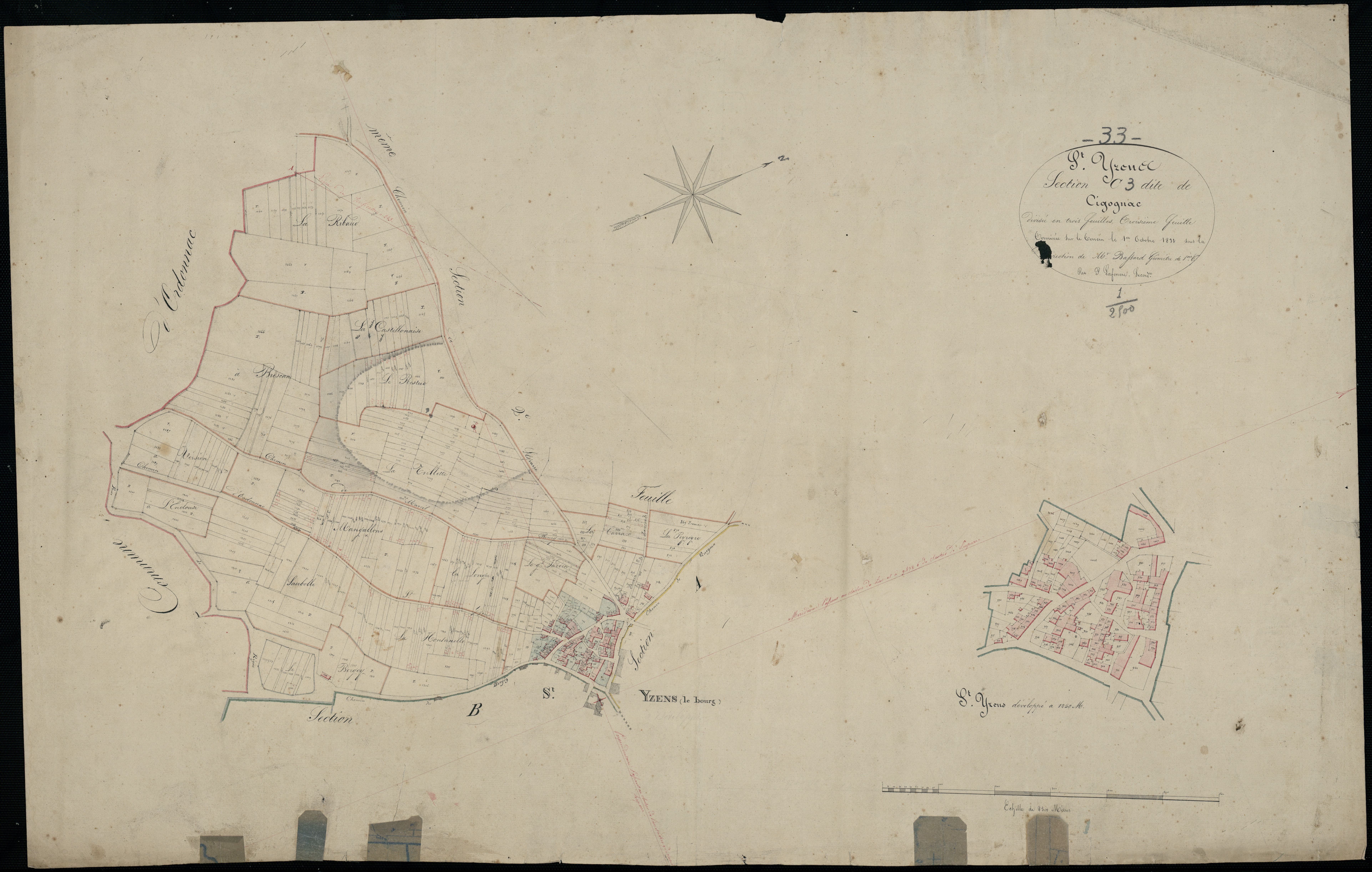 Saint-Yzans-de-Médoc - -Section C feuille 3 : Cigognac