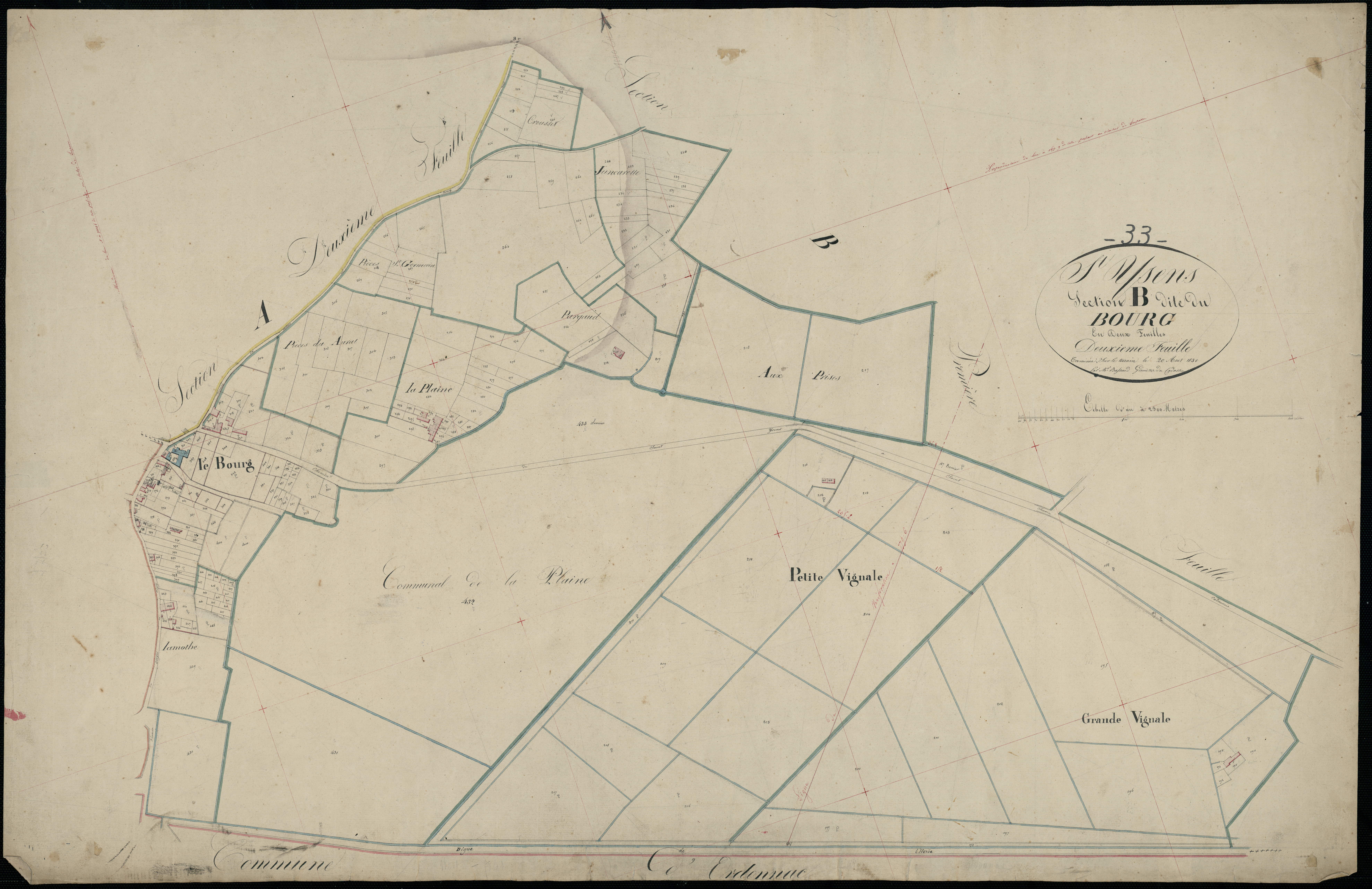 Saint-Yzans-de-Médoc - -Section B feuille 1 : Le Bourg