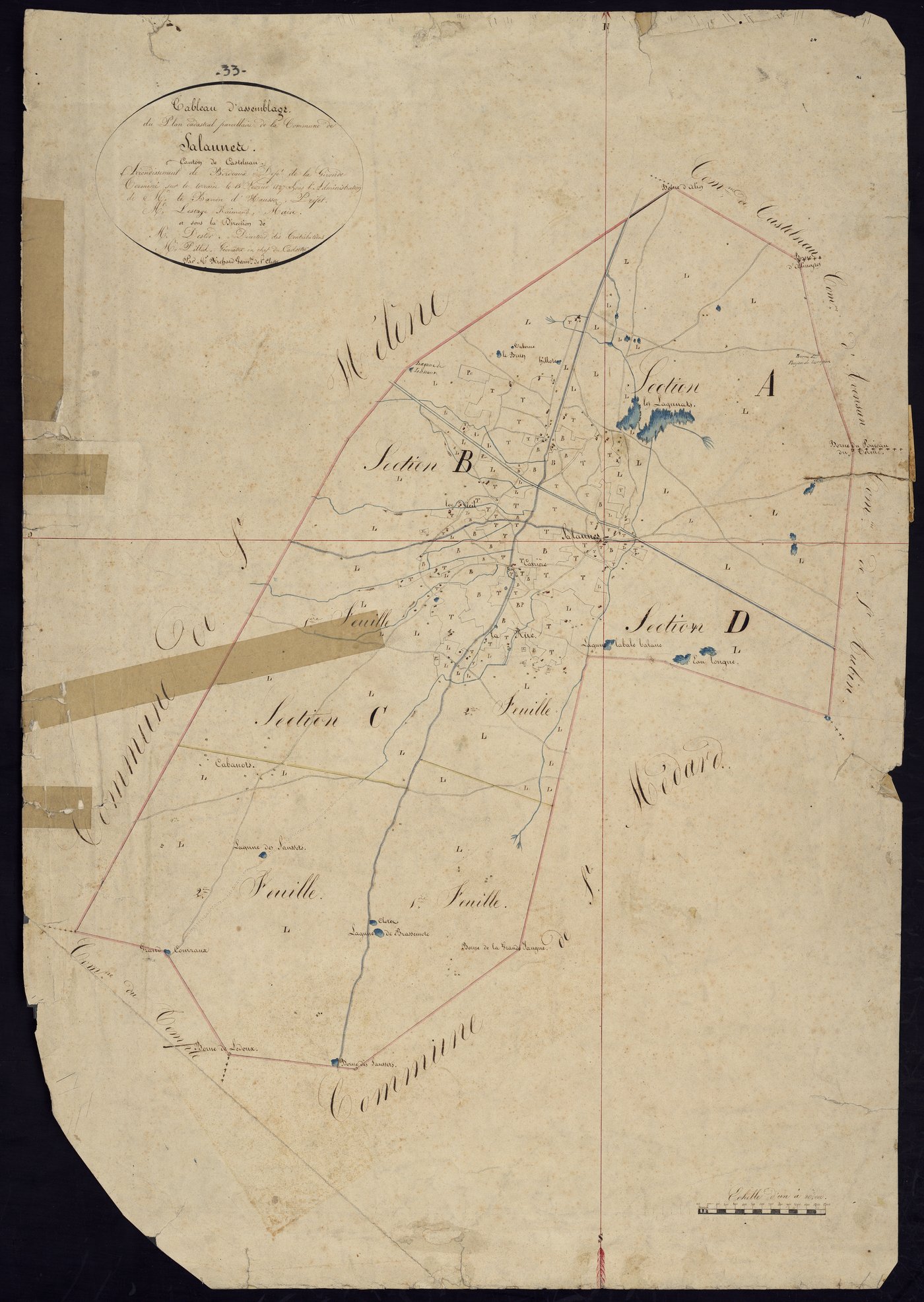 Salaunes - -Tableau d'assemblage