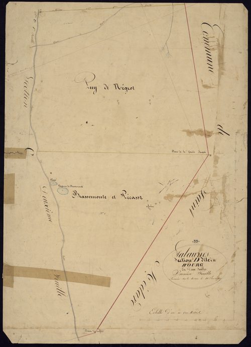 Salaunes - -Section D feuille 1 : Le Bourg