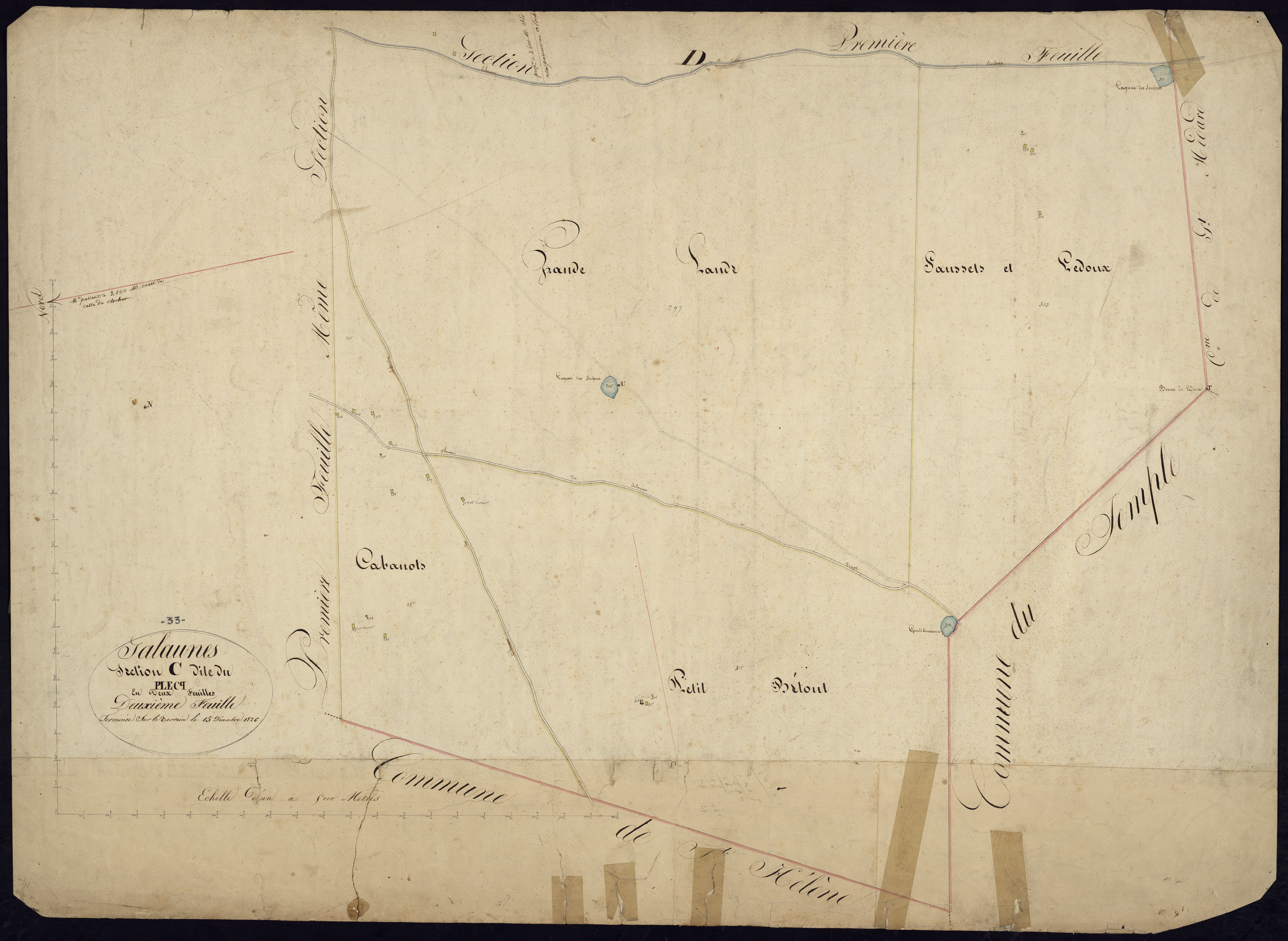 Salaunes - -Section C feuille 2 : Le Plecq