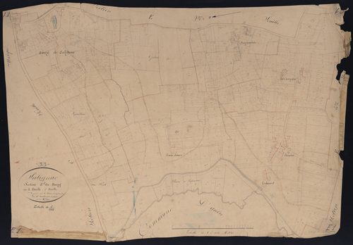 Salignac - -Section E feuille 1 : Le Bourg