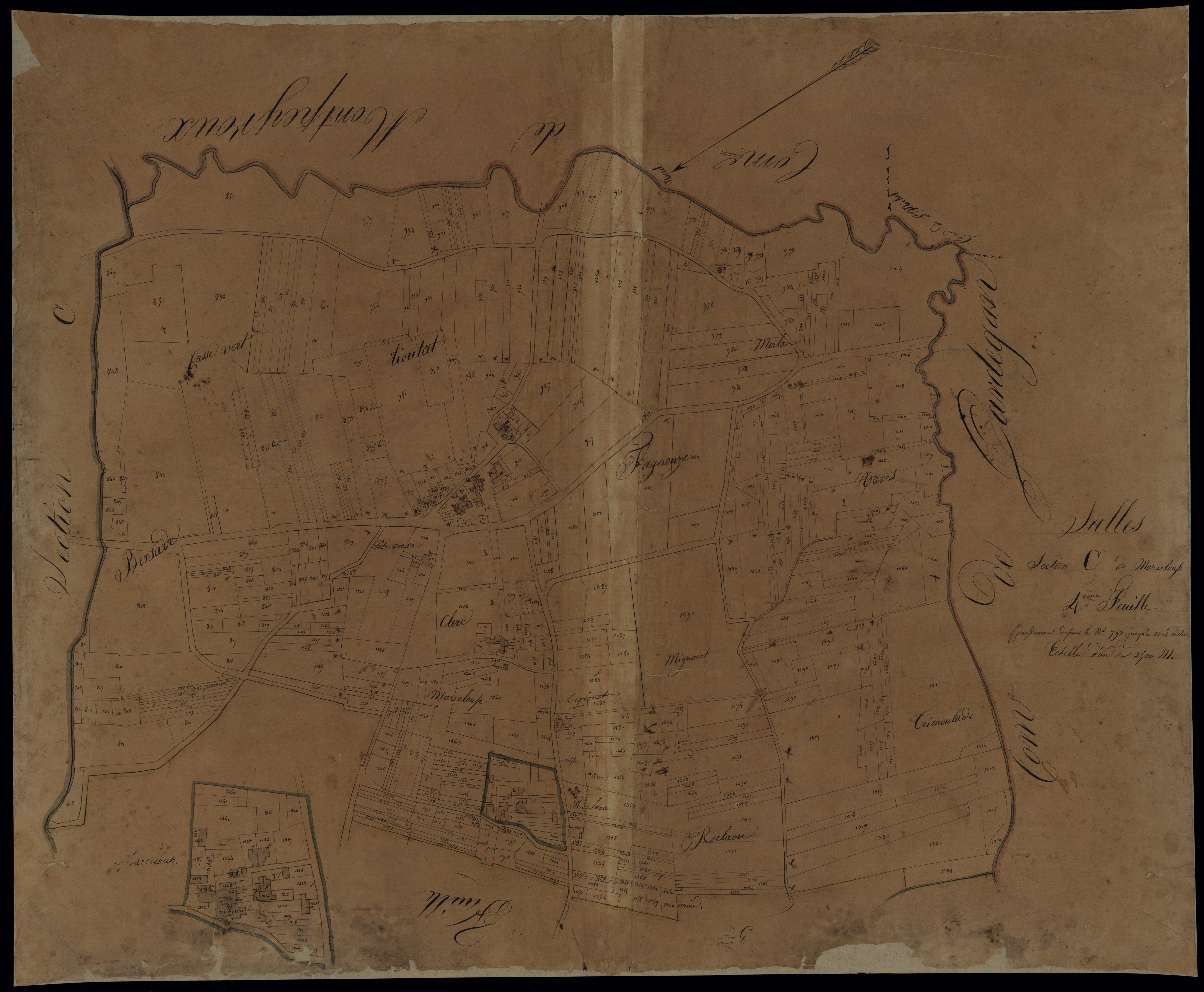 Salles - -Section C feuille 4 : Marceloup