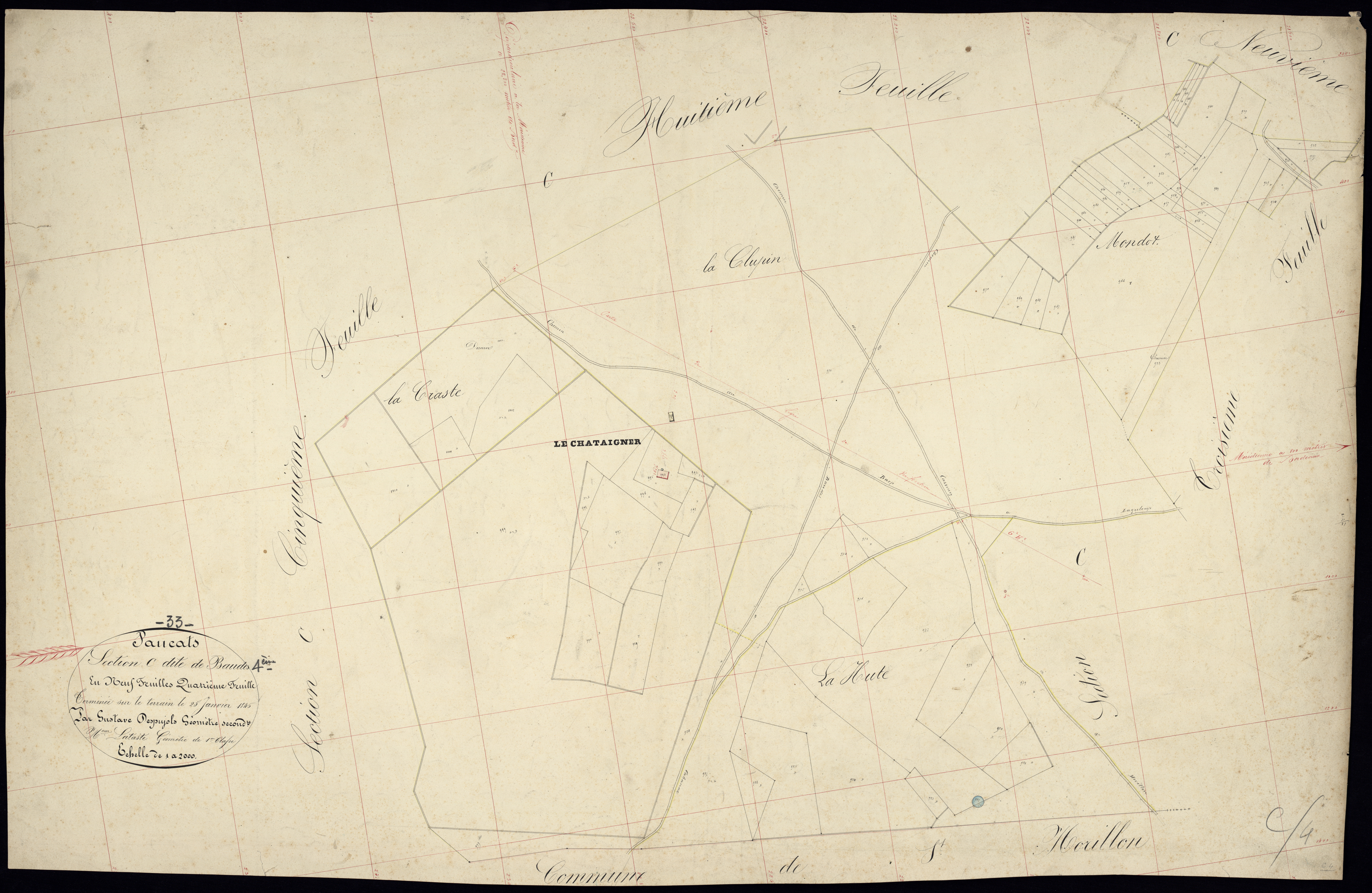 Saucats - -Section C feuille 4 : Baudes