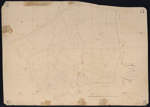 Saugon - -Section E feuille 3 : Le Bourg