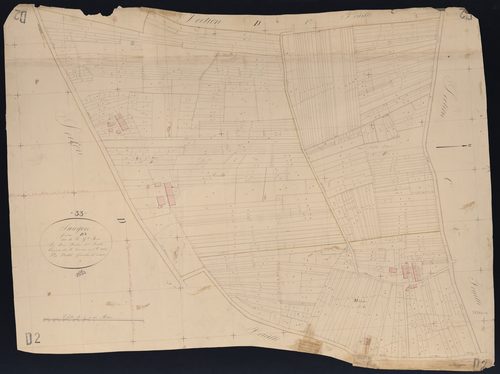 Saugon - -Section D feuille 2 : Grande-Rue