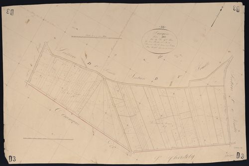Saugon - -Section D feuille 3 : Grande-Rue