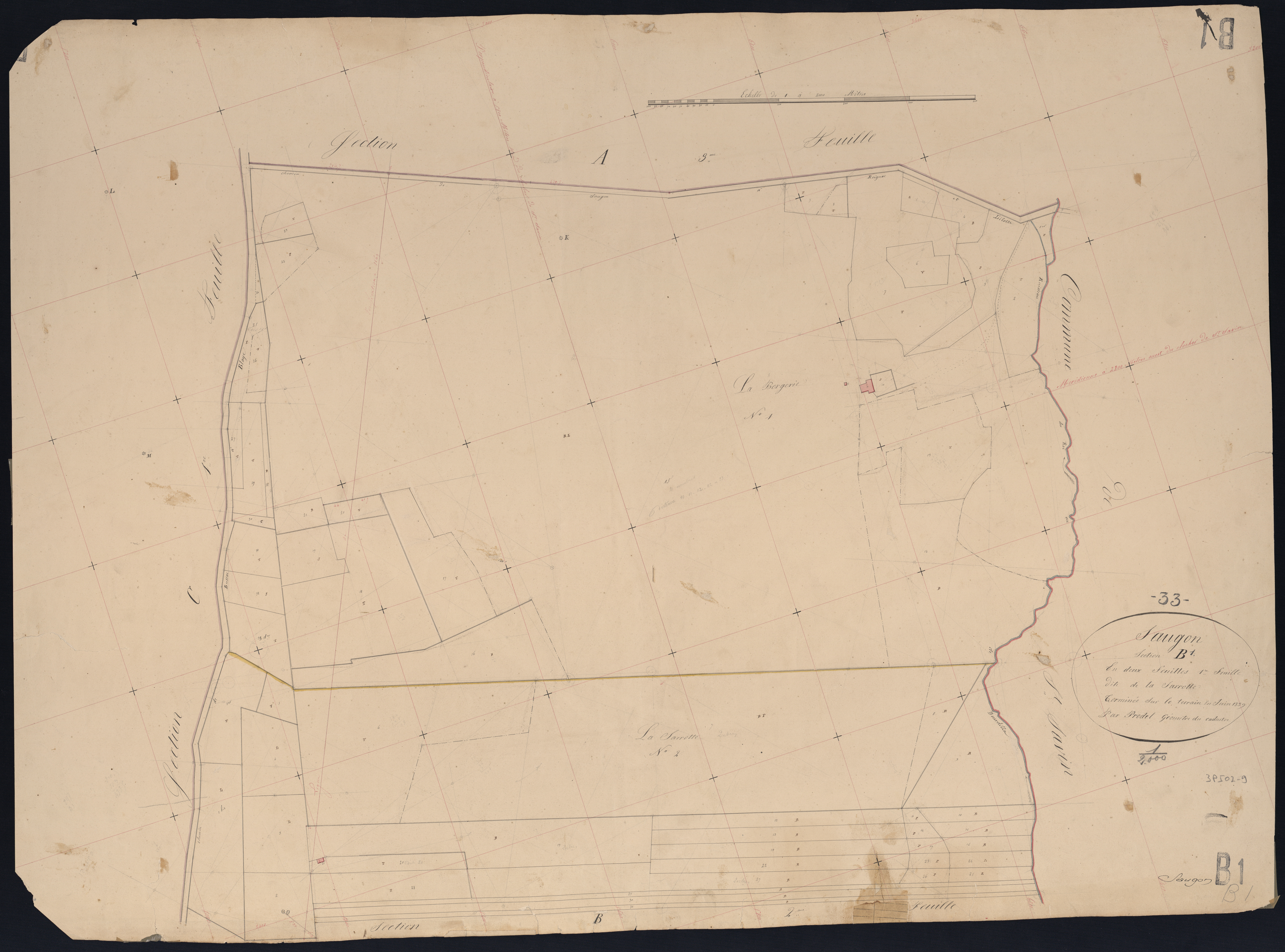 Saugon - -Section B feuille 1 : La Sarrotte