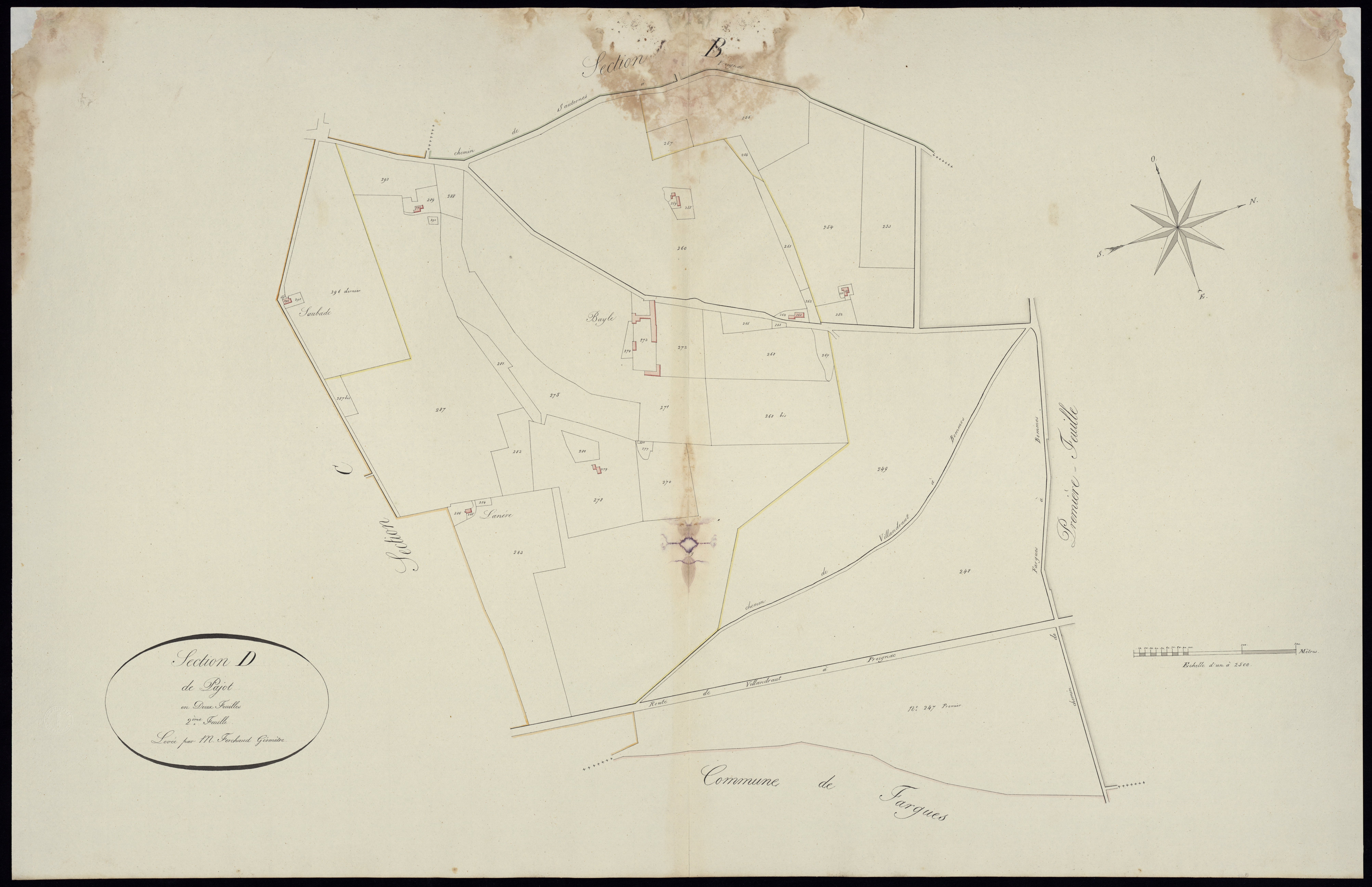 Sauternes - -Section D feuille 2 : Pajot