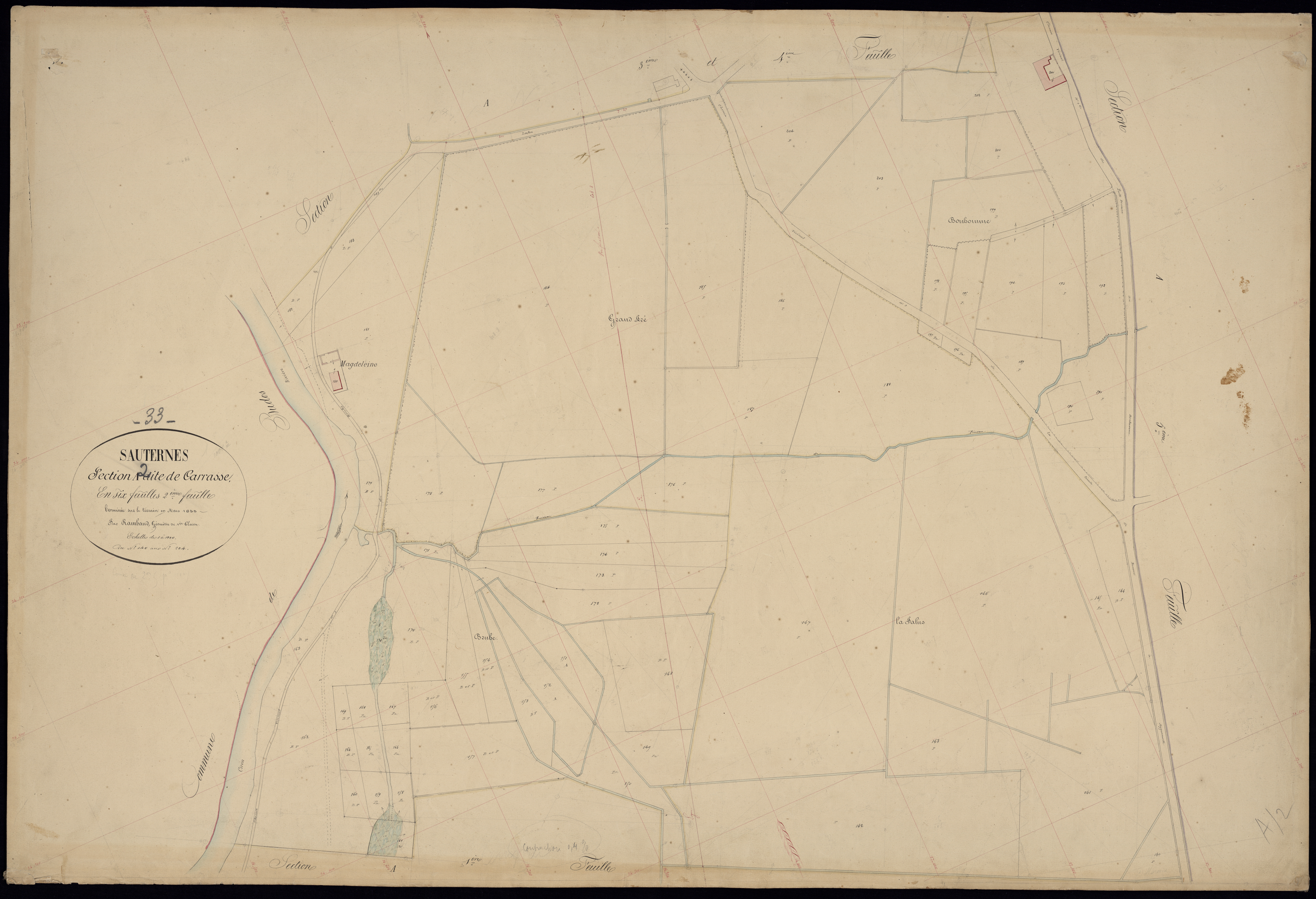 Sauternes - -Section A feuille 2 : Carrasse