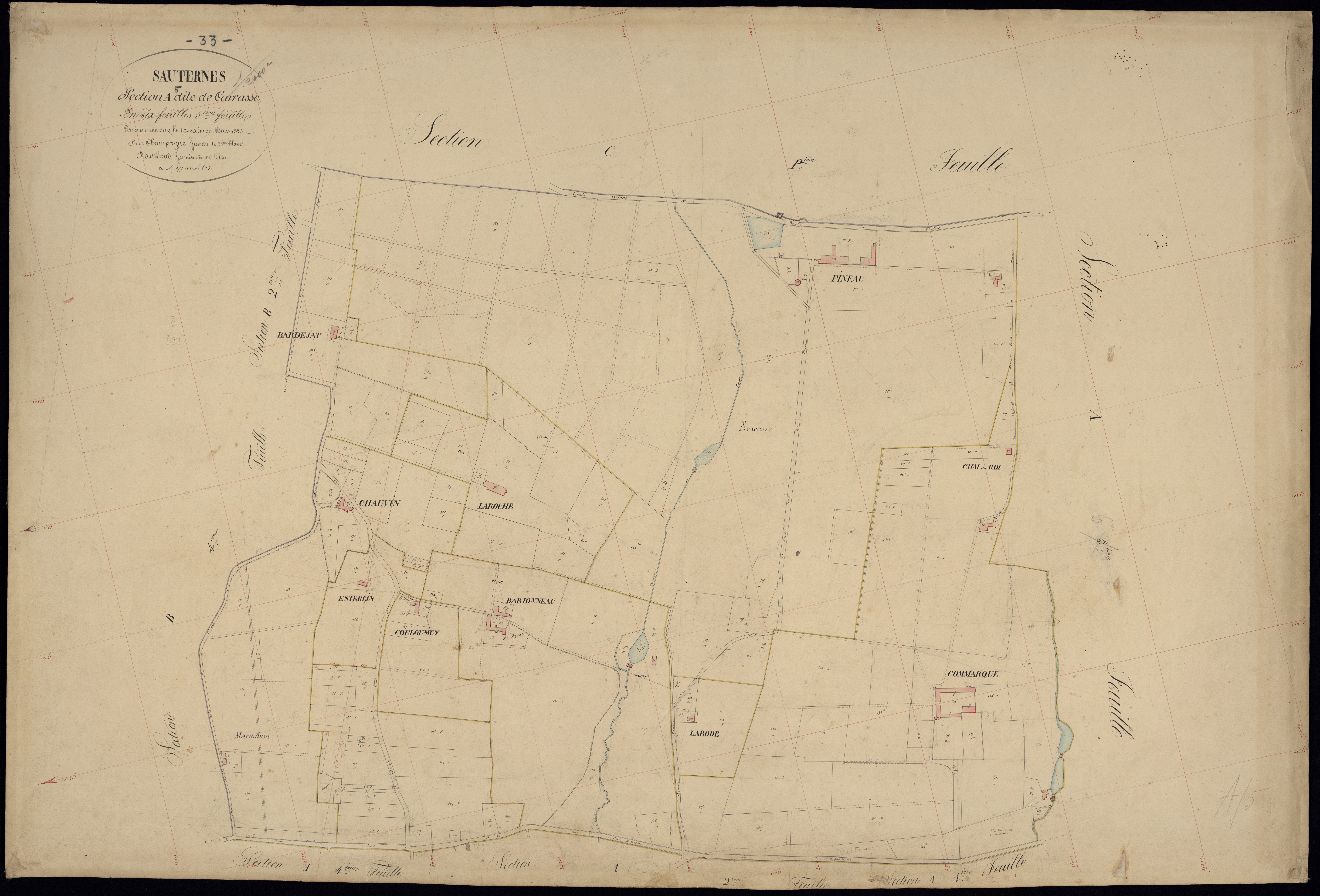 Sauternes - -Section A feuille 5 : Carrasse