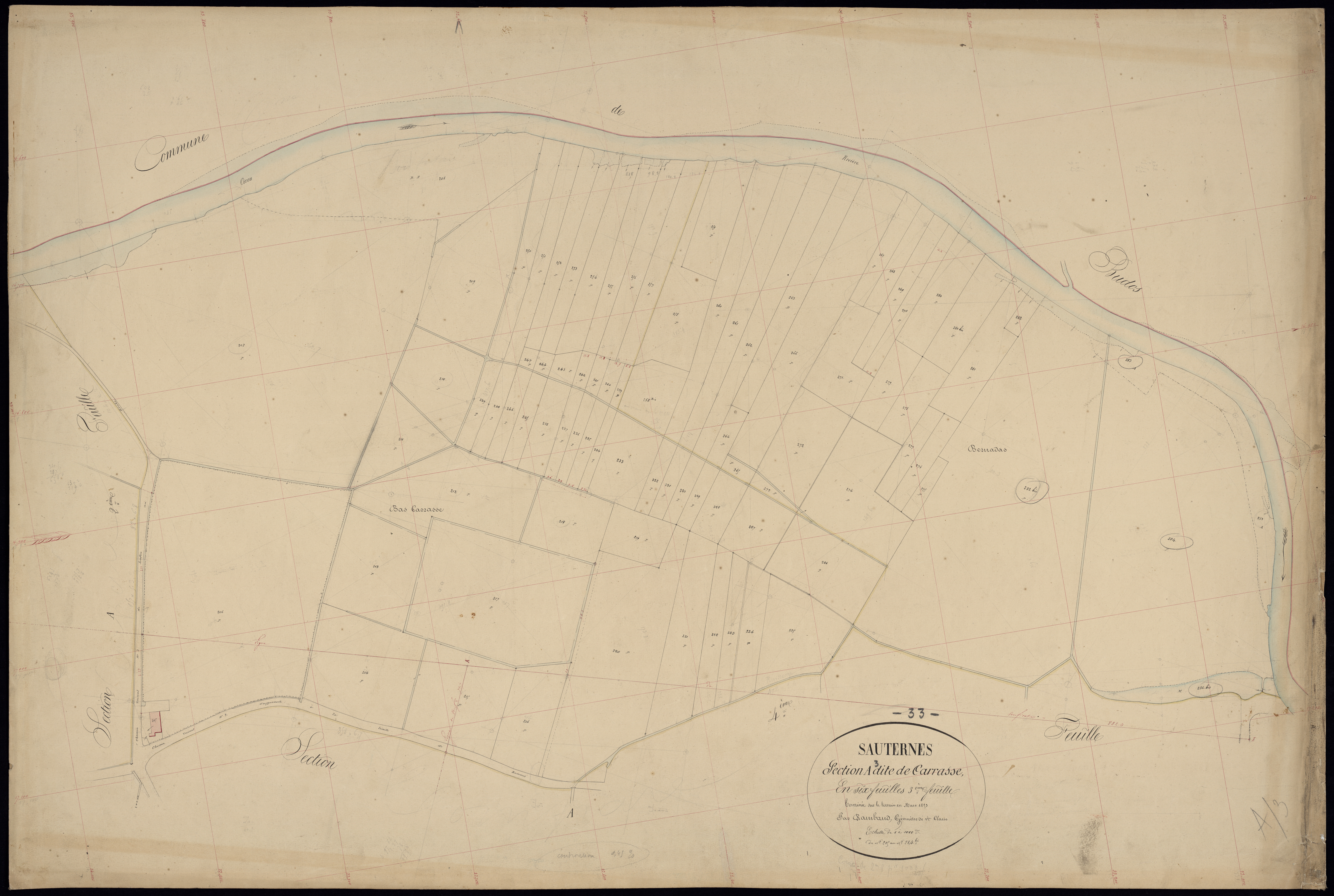 Sauternes - -Section A feuille 3 : Carrasse