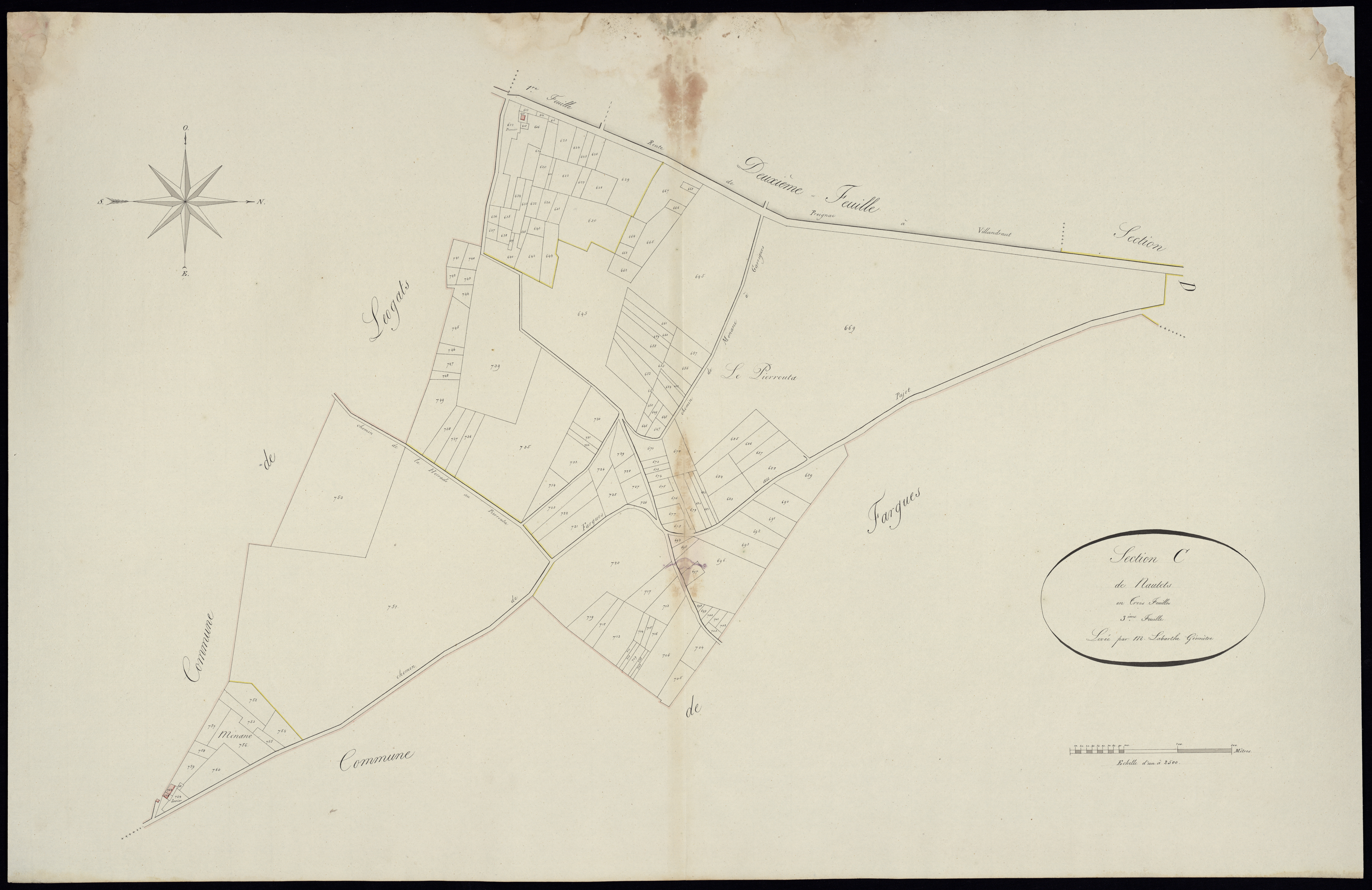 Sauternes - -Section C feuille 3 : Nautets