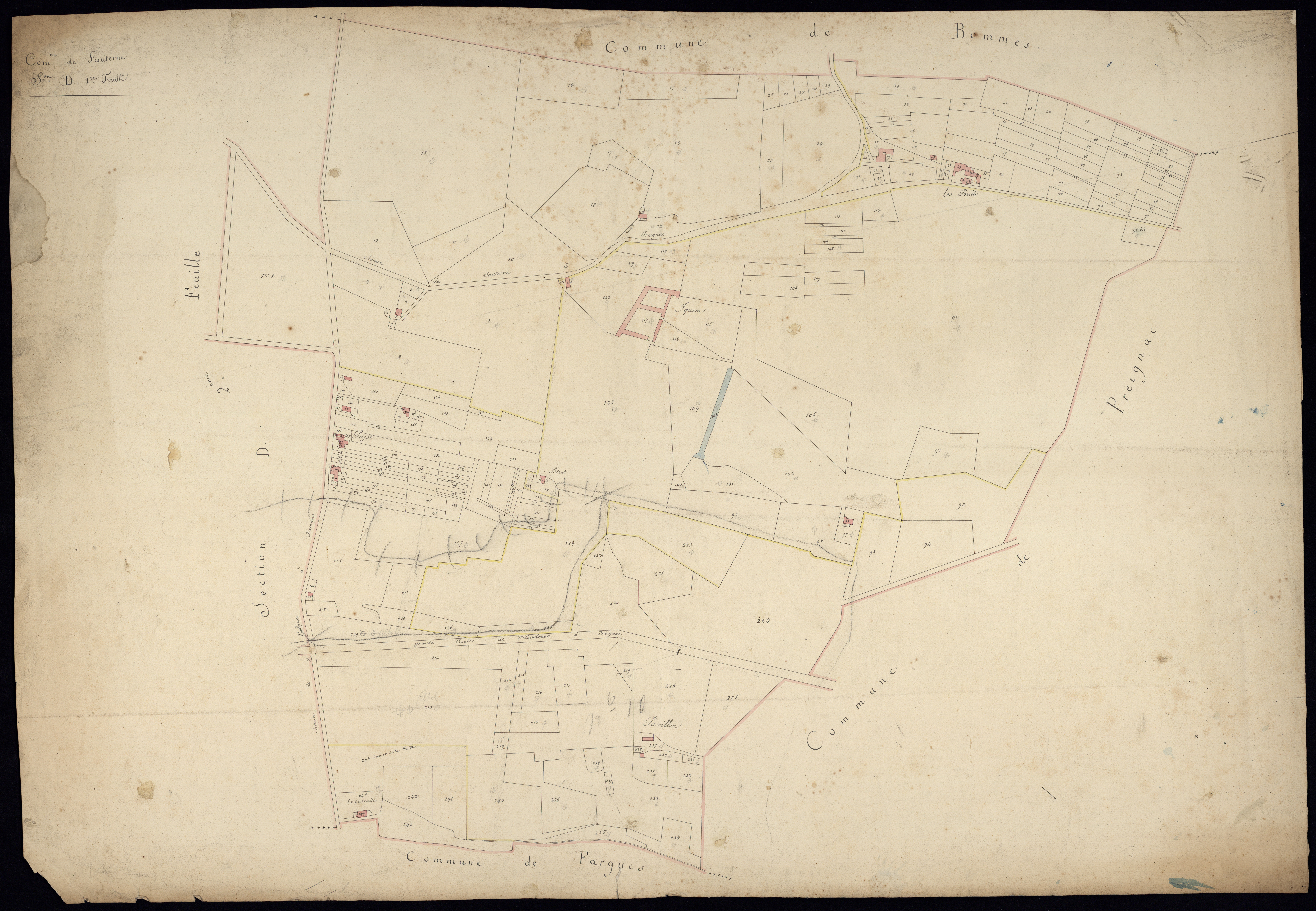 Sauternes - -Section D feuille 1 :