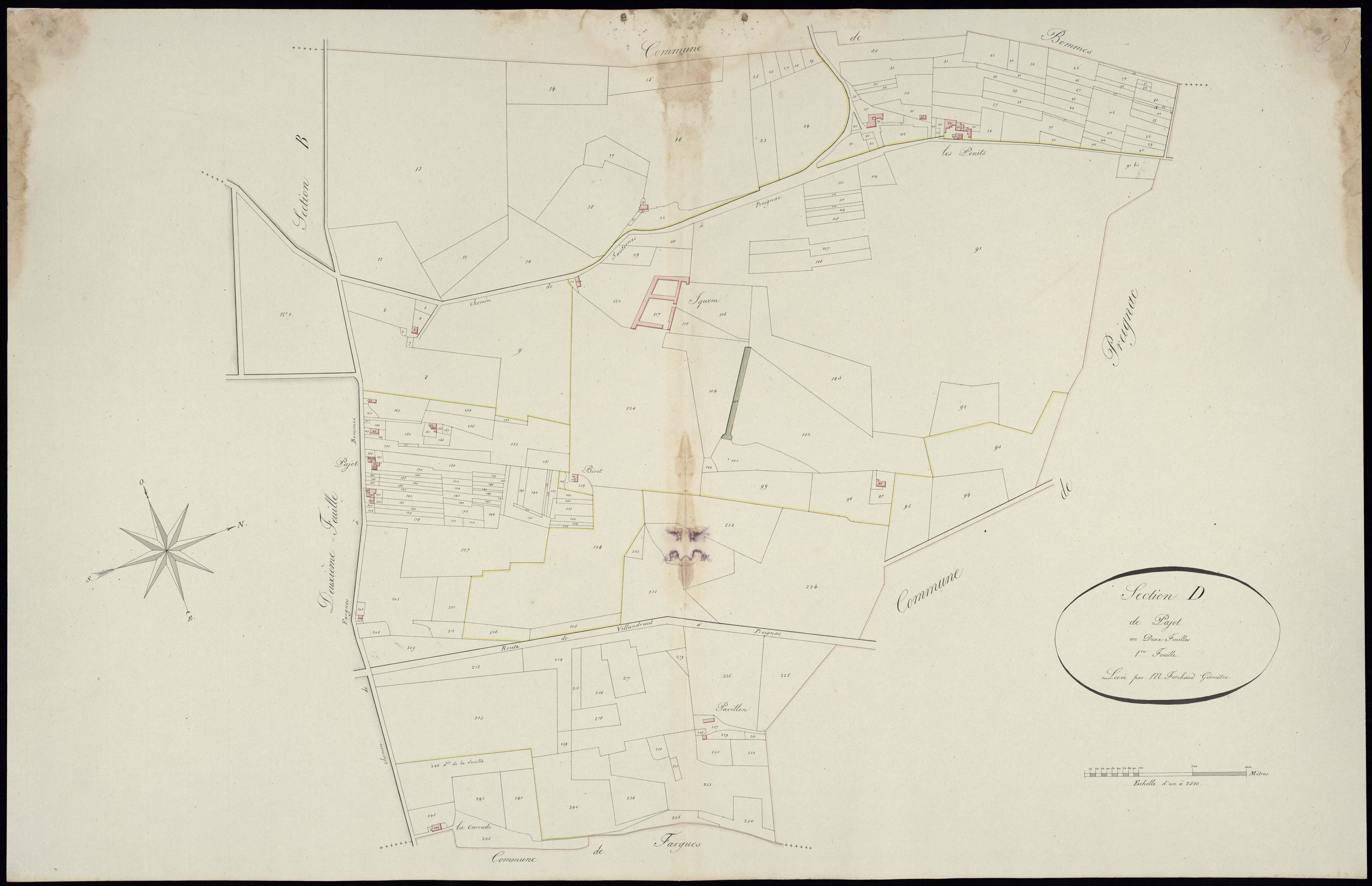 Sauternes - -Section D feuille 1 : Pajot
