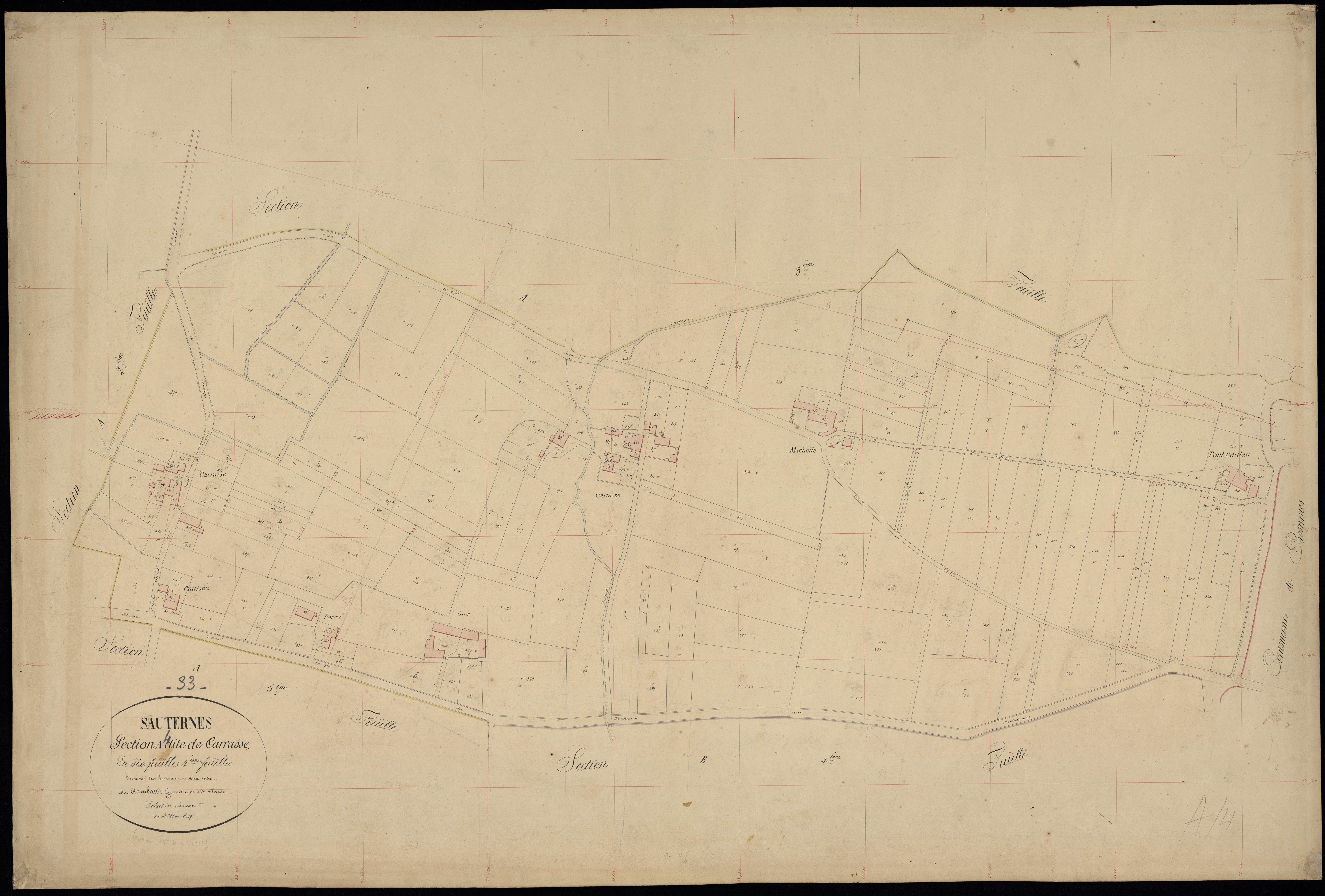 Sauternes - -Section A feuille 4 : Carrasse