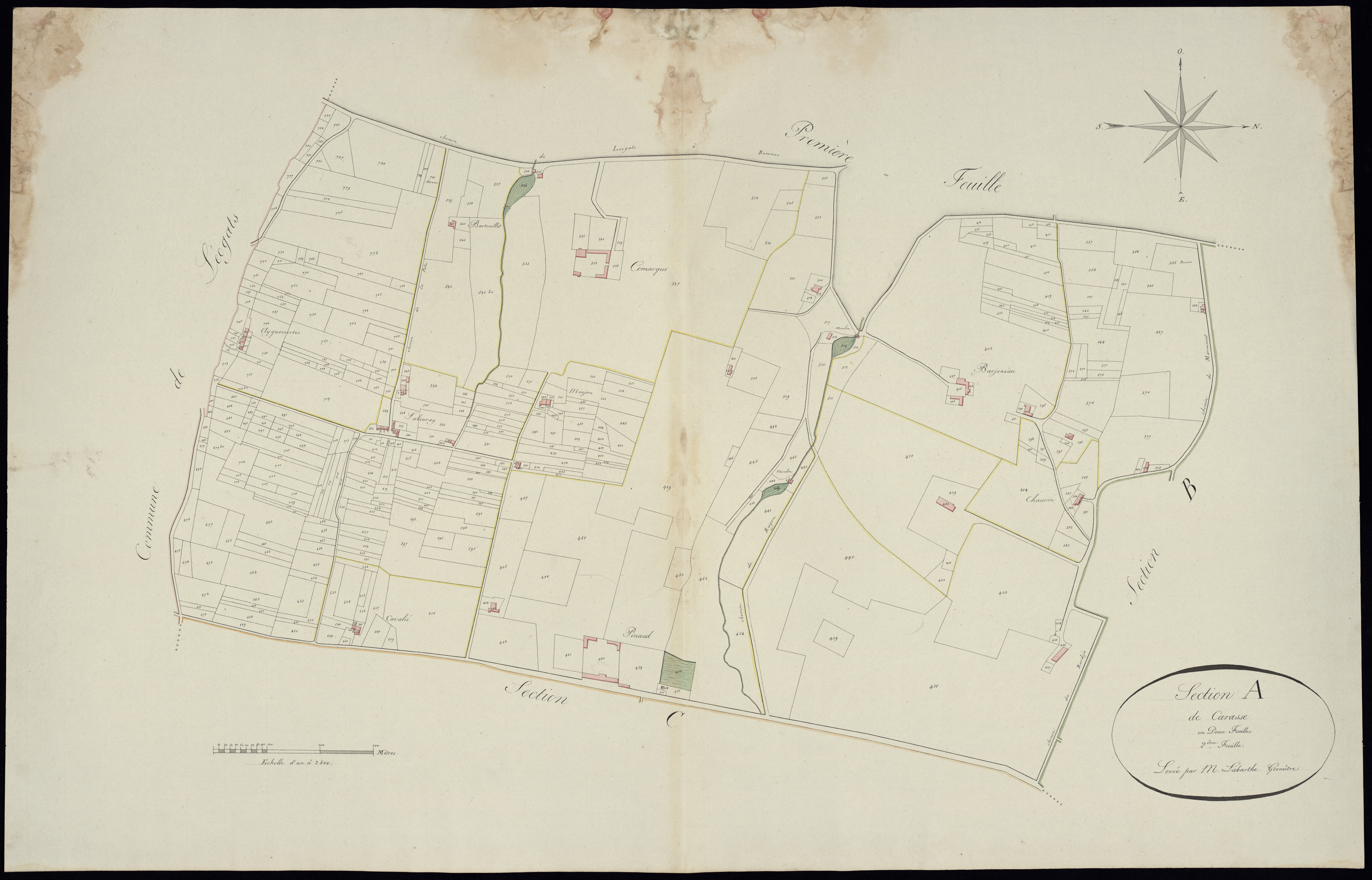 Sauternes - -Section A feuille 2 : Carasse