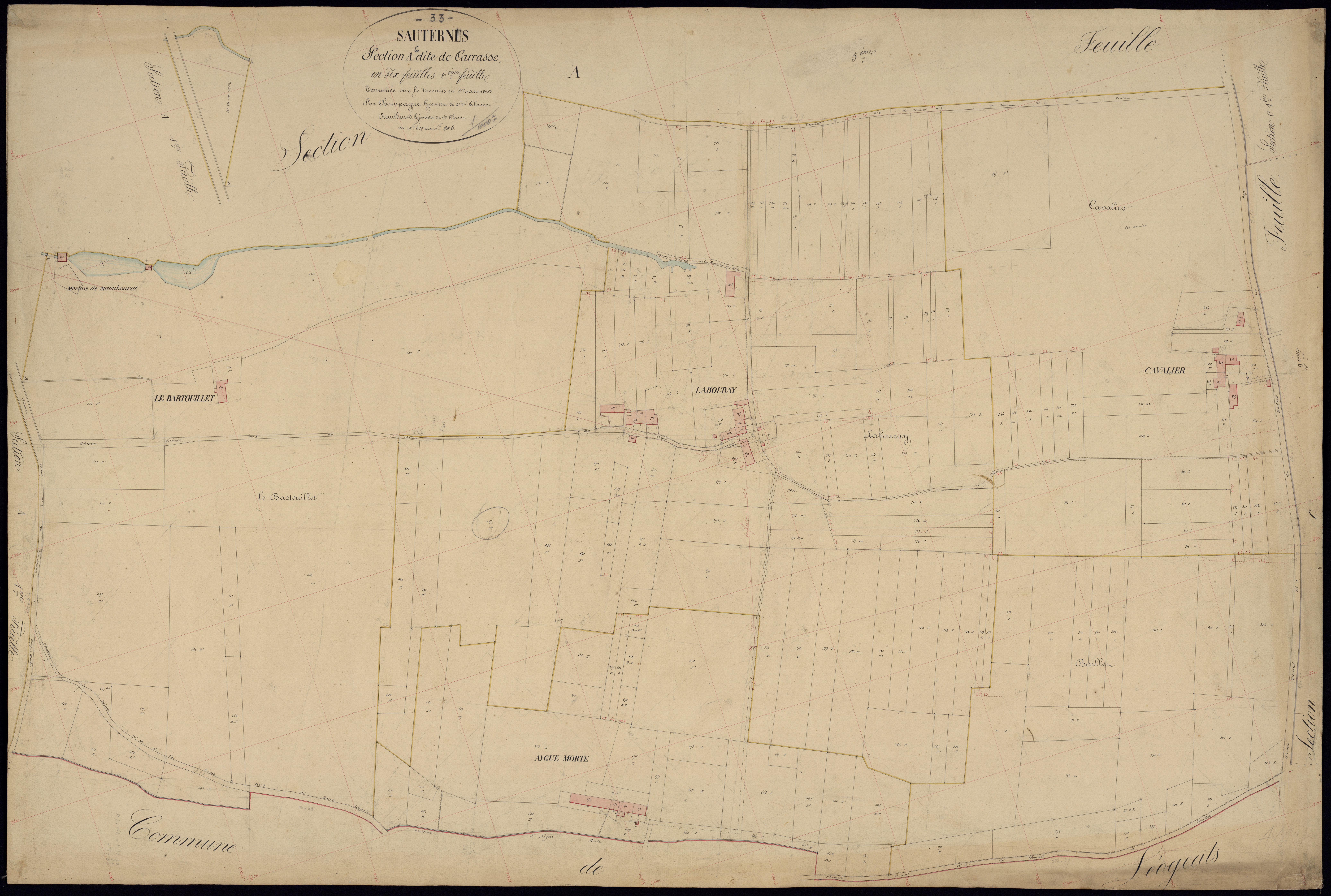 Sauternes - -Section A feuille 6 : Carrasse