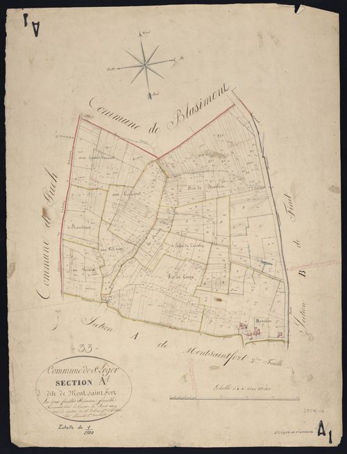 Sauveterre-de-Guyenne - -Section A feuille 1 : Mont-Saint-Fort