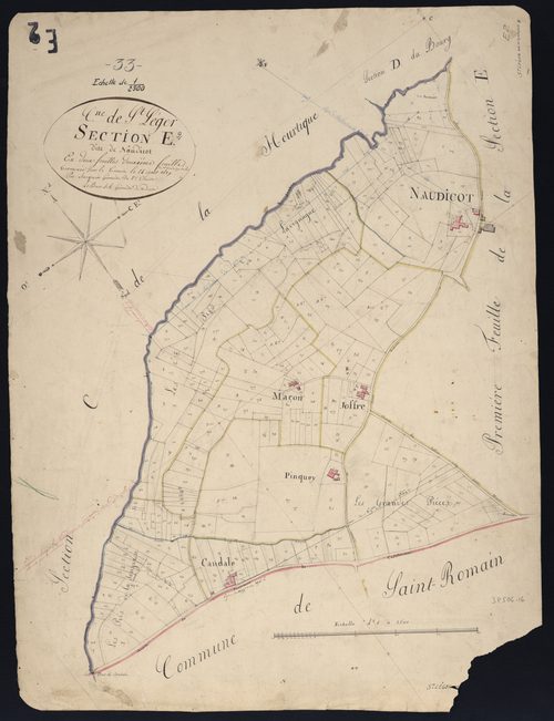 Sauveterre-de-Guyenne - -Section E feuille 2 : Naudicot