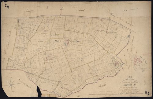 Sauveterre-de-Guyenne - -Section A feuille 2 : Mont-Saint-Fort [Saint-Léger-de-Vignague]