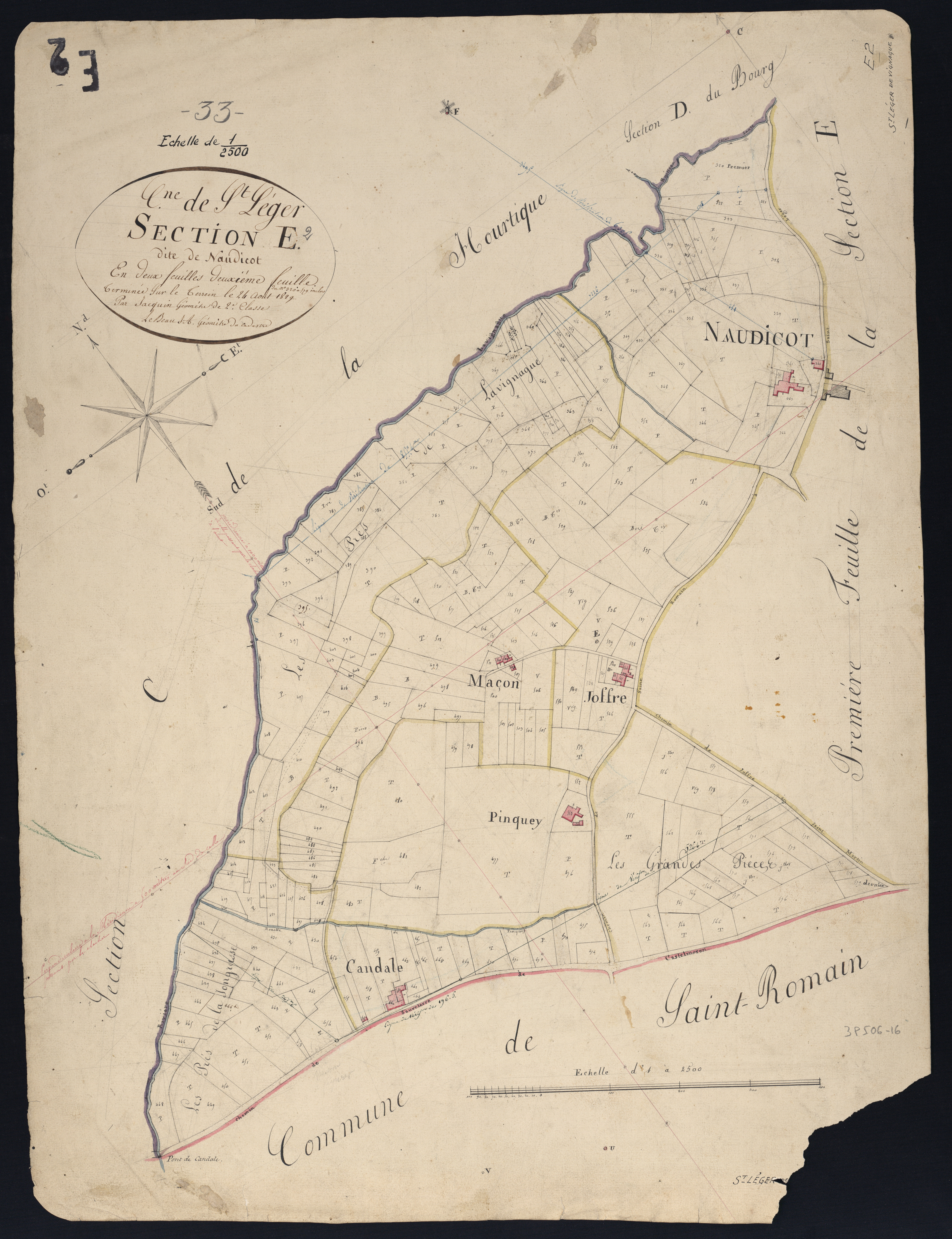 Sauveterre-de-Guyenne - -Section E feuille 2 : Naudicot