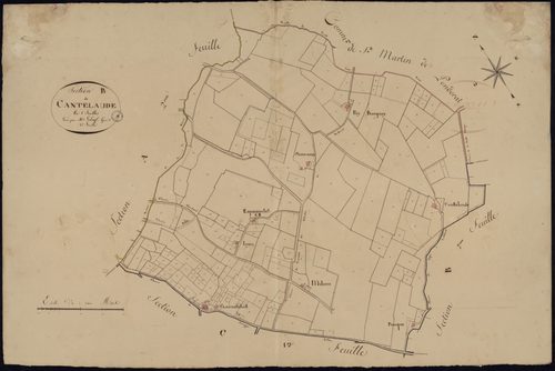 Savignac - -Section B feuille 1 : Cantelaude