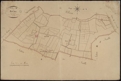 Savignac - -Section D feuille 3 : Le Bourg