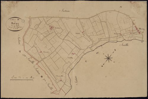 Savignac - -Section D feuille 1 : Le Bourg