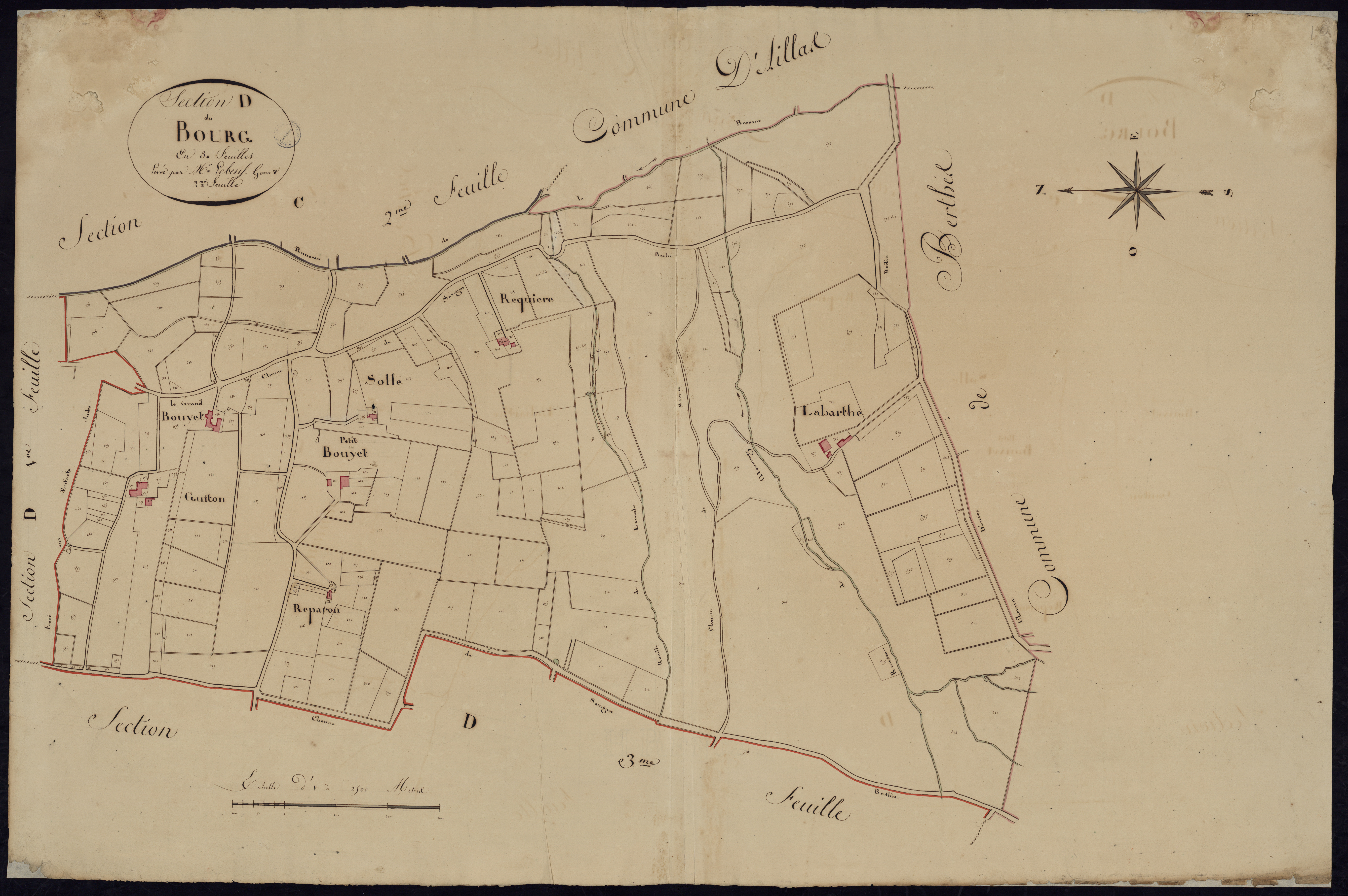 Savignac - -Section D feuille 2 : Le Bourg