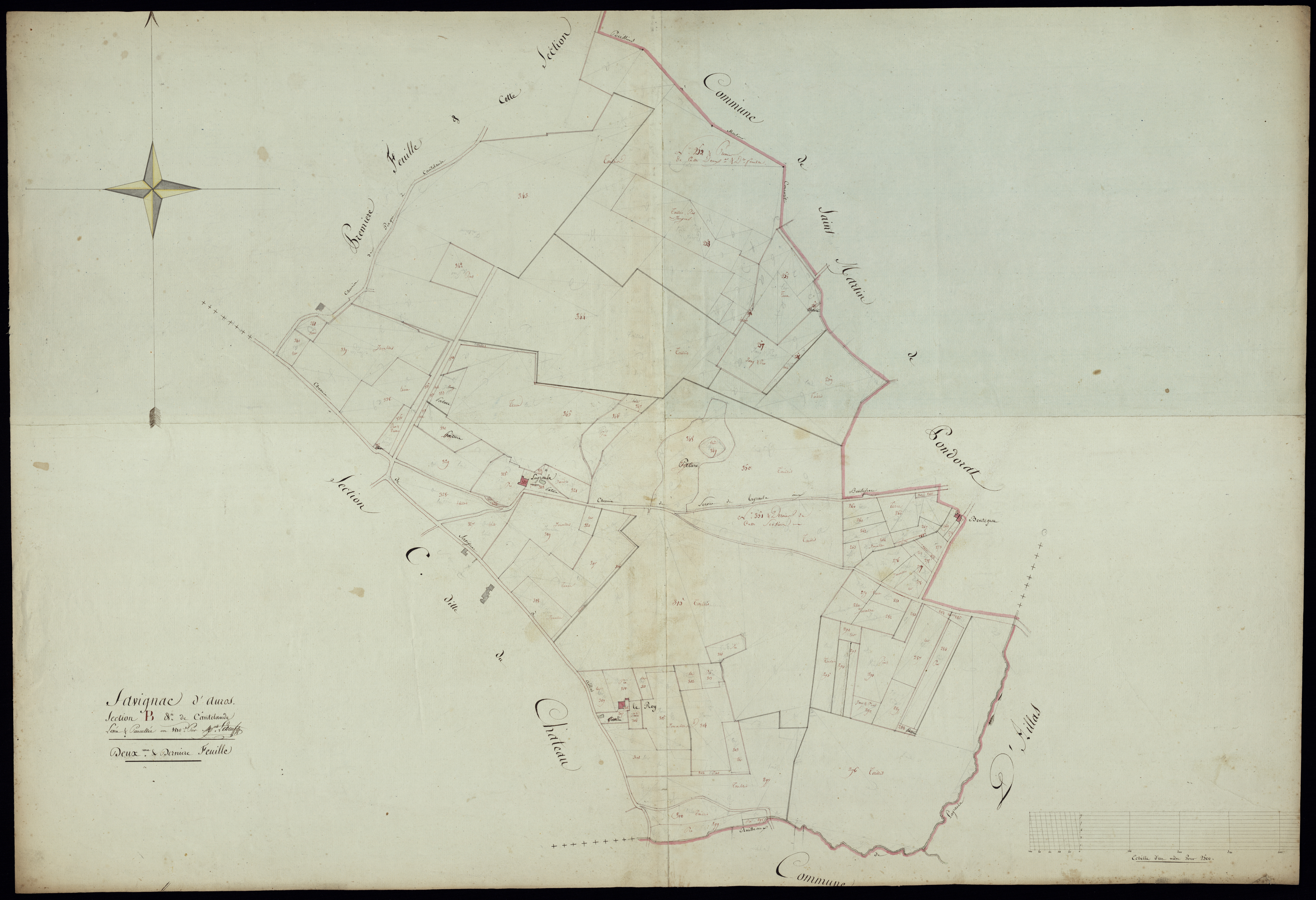 Savignac - -Section B feuille 2 : Cantelaude