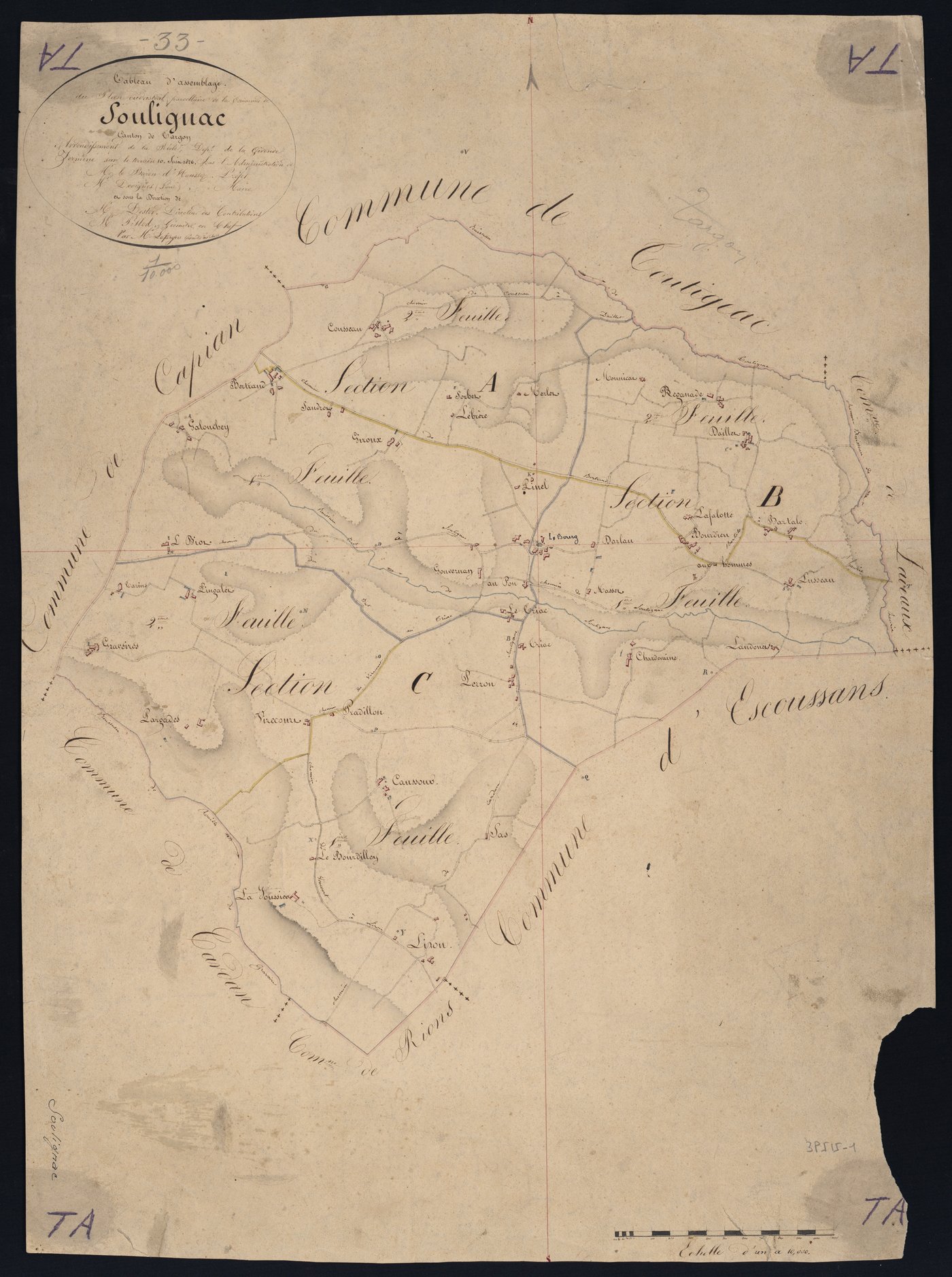 Soulignac - -Tableau d'assemblage
