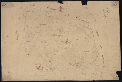 Soulignac - -Section B feuille 2 : Le Bourg