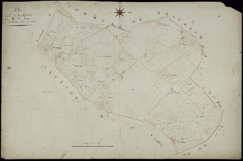 Tabanac - -Section B feuille 2 : [Le Bourg]