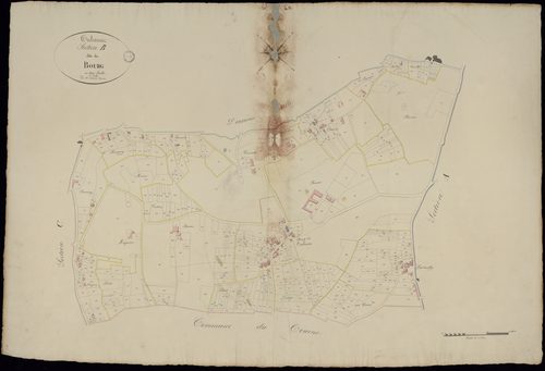 Tabanac - -Section B feuille 1 : [Le Bourg]