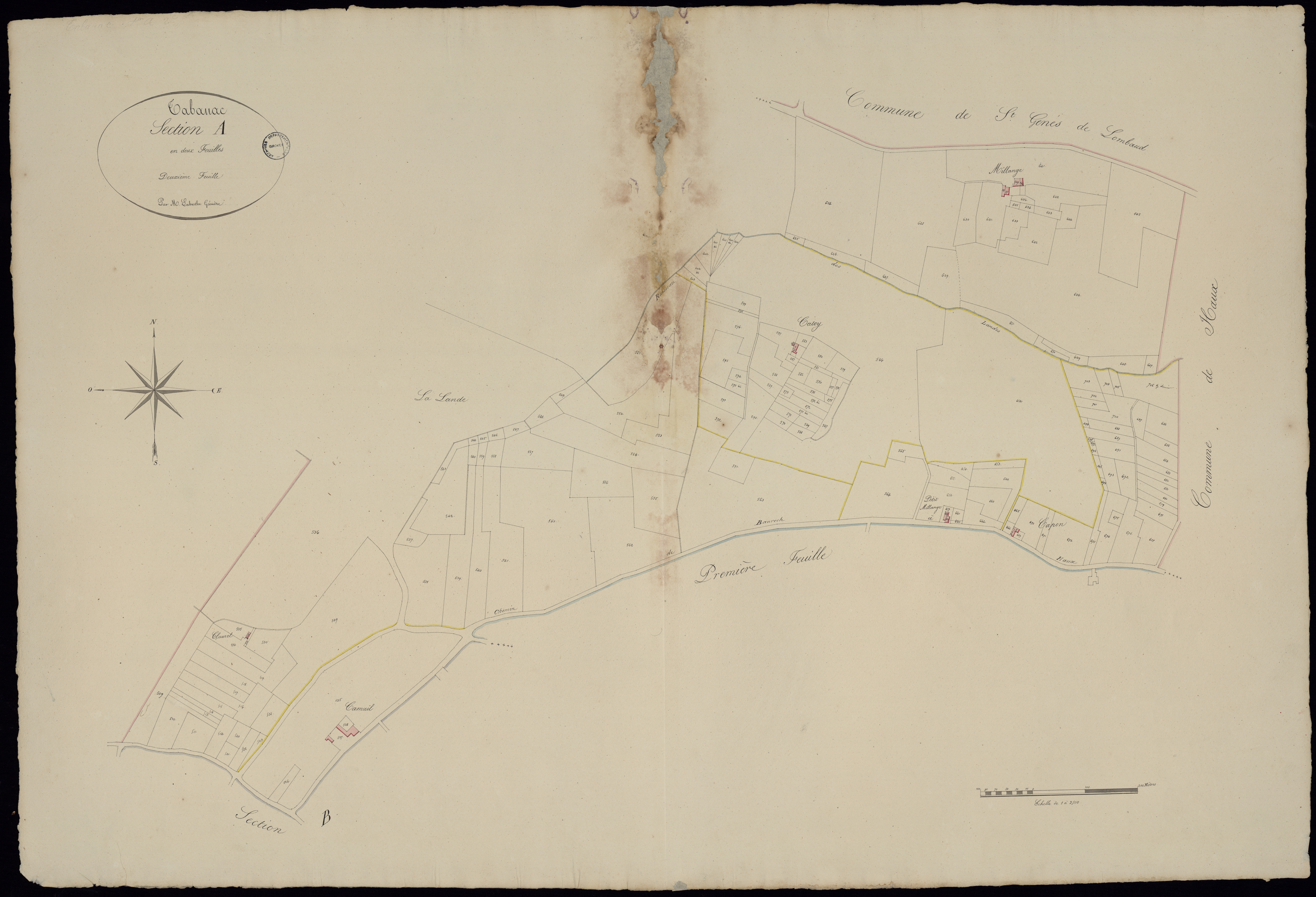 Tabanac - -Section A feuille 2 : Le Nord